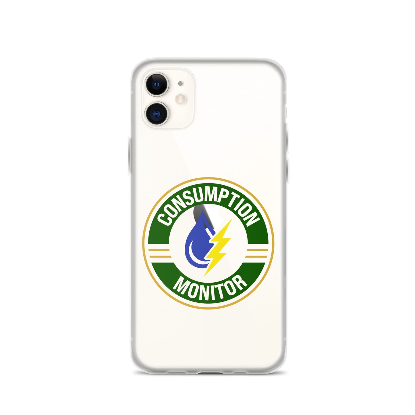 Clear Case for iPhone® with “Consumption Monitor" logo