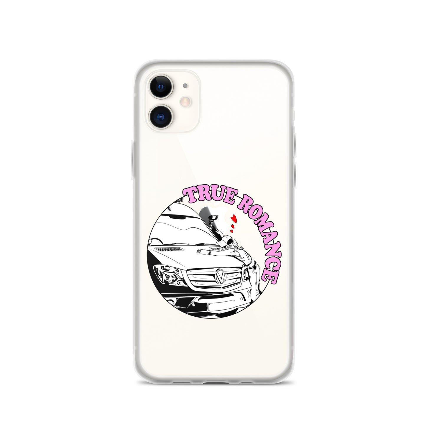 Clear Case for iPhone® with “True Romance” (F) logo