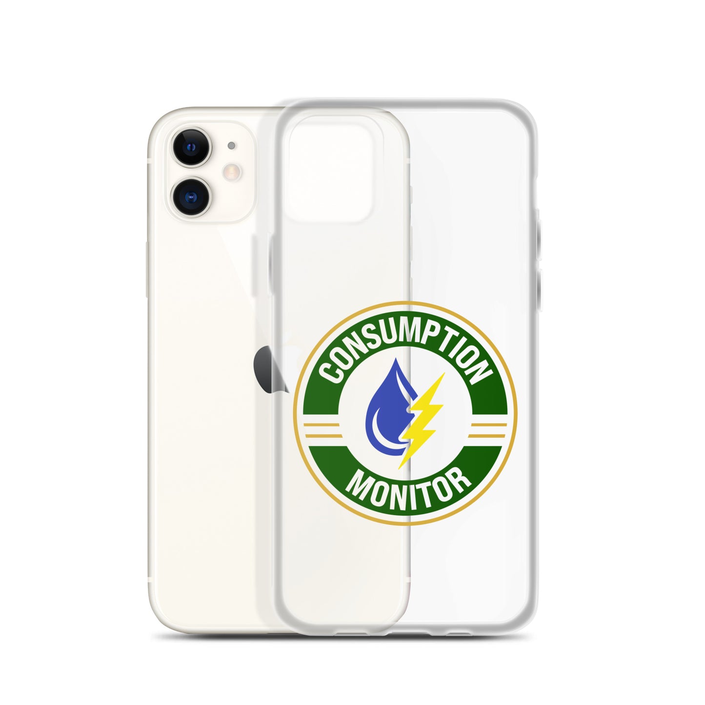 Clear Case for iPhone® with “Consumption Monitor" logo