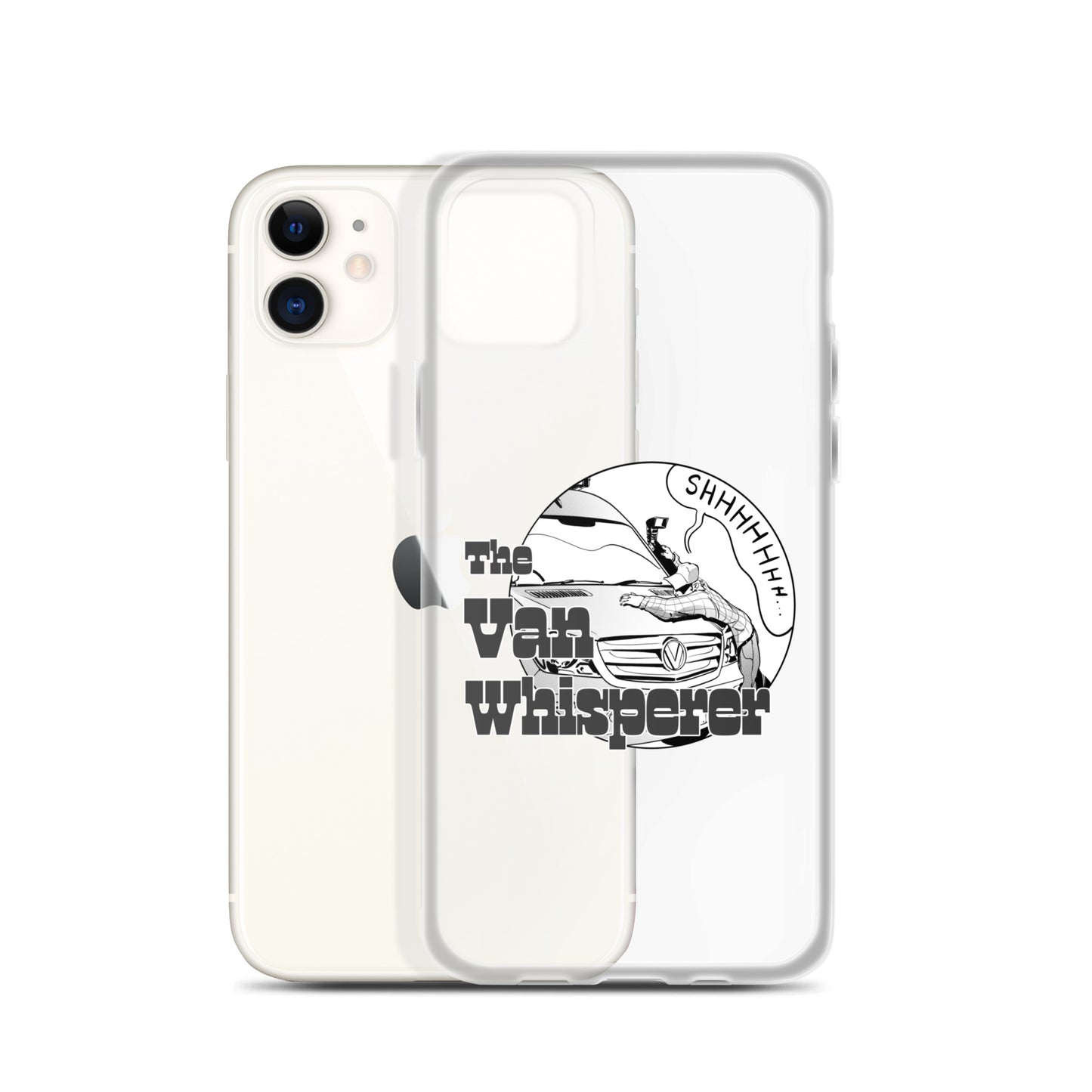 Clear Case for iPhone® with “The Van Whisperer” (M) logo