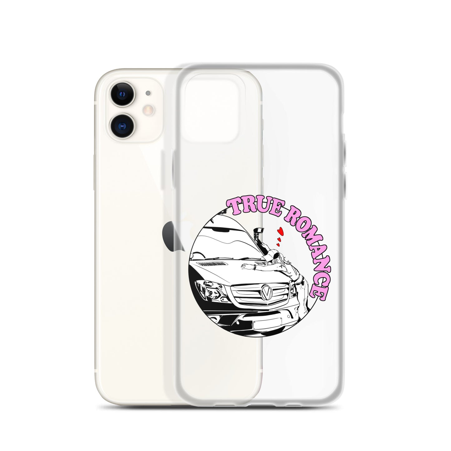 Clear Case for iPhone® with “True Romance” (F) logo