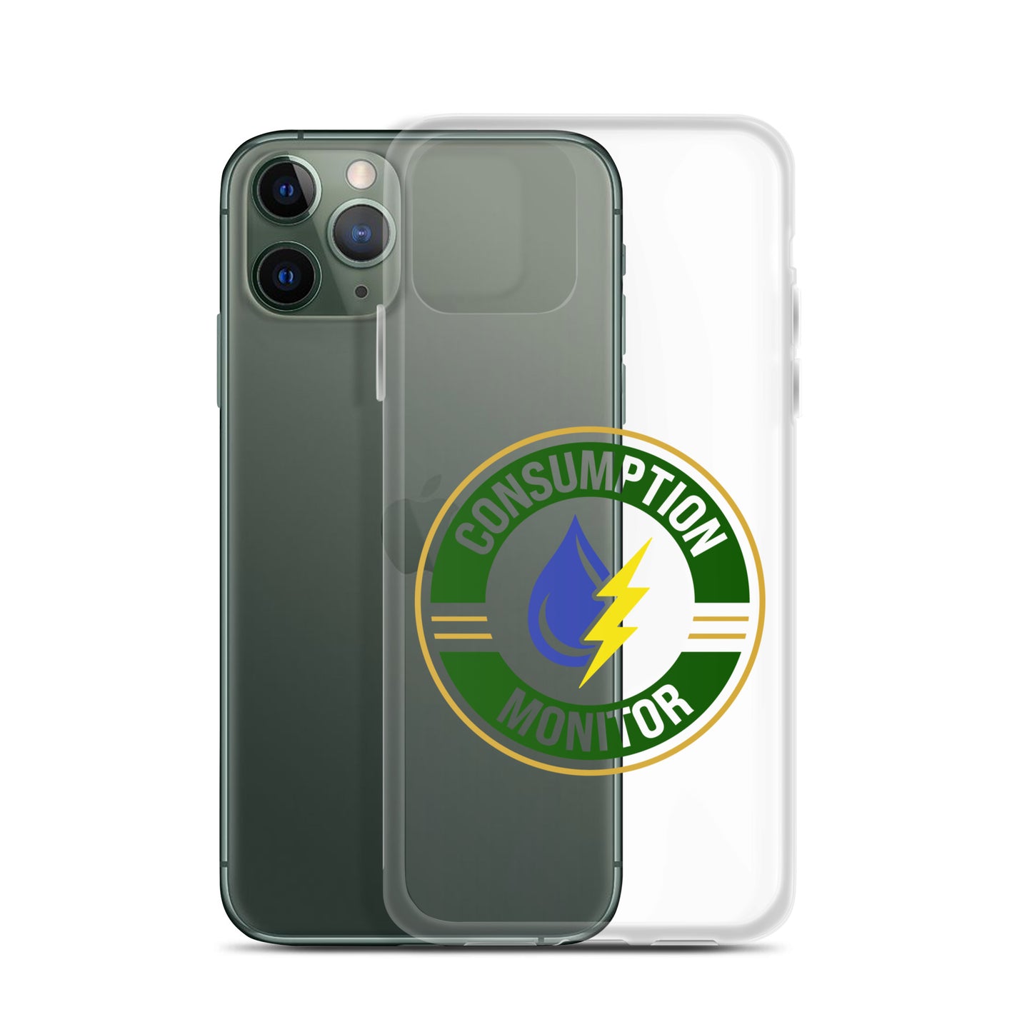 Clear Case for iPhone® with “Consumption Monitor" logo