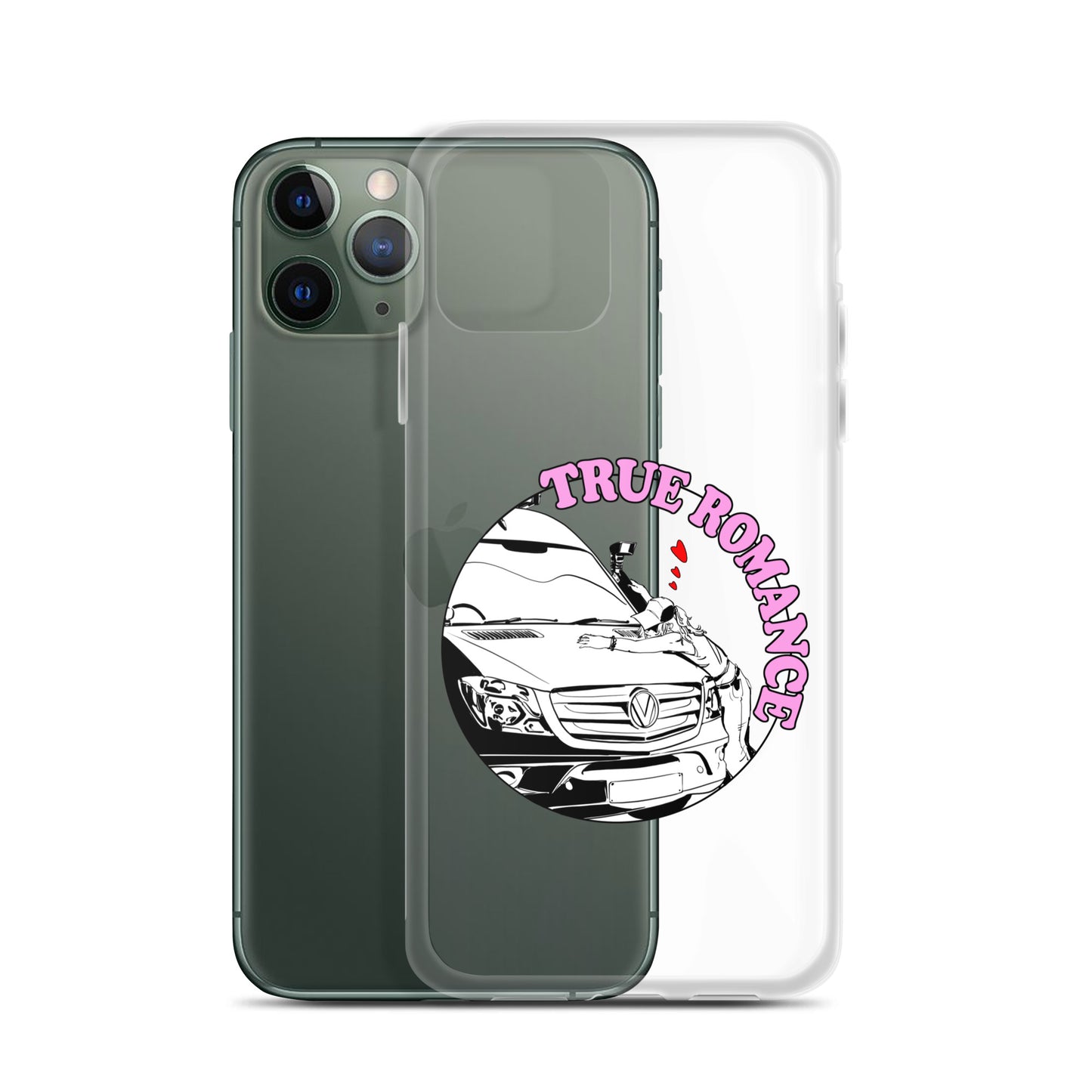 Clear Case for iPhone® with “True Romance” (F) logo