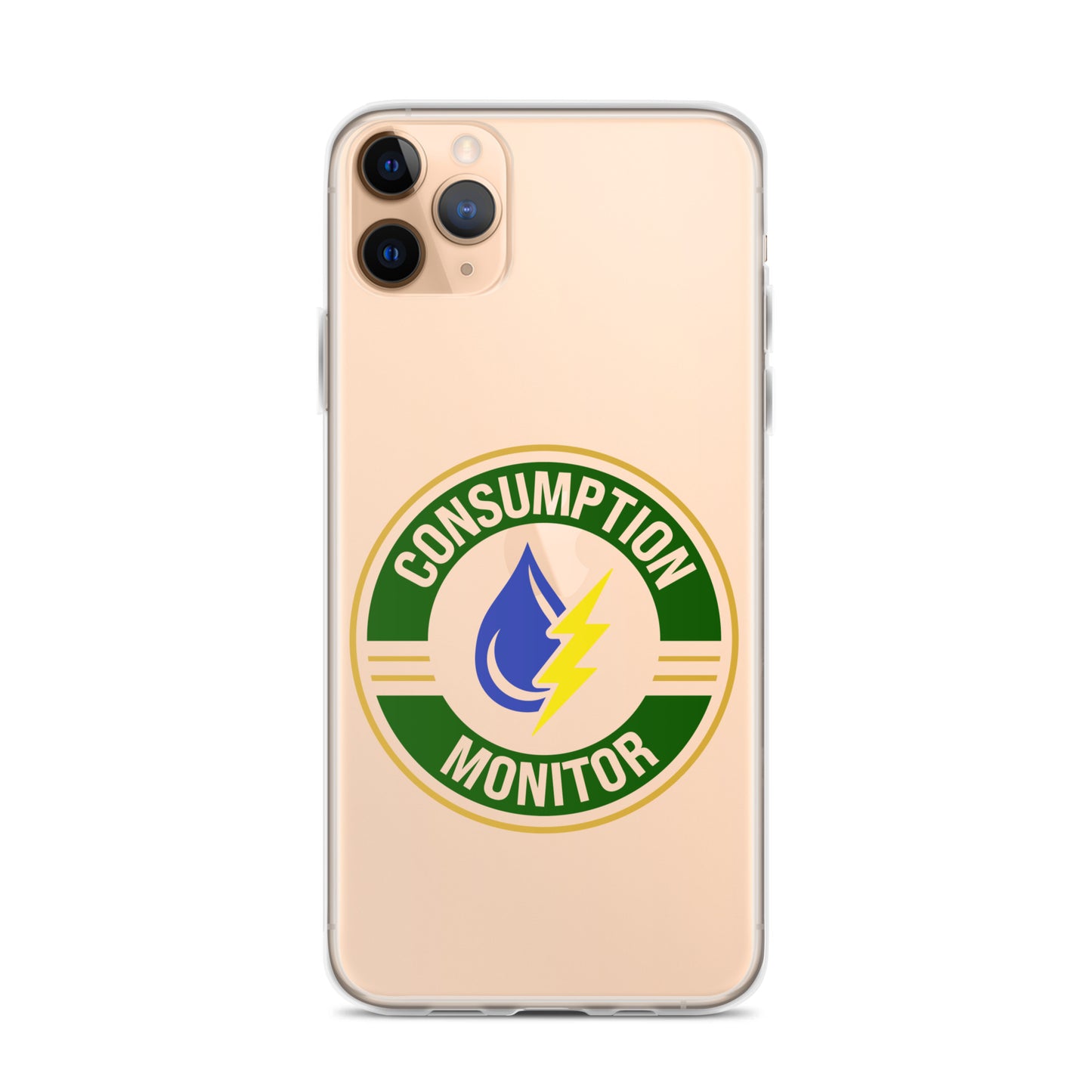 Clear Case for iPhone® with “Consumption Monitor" logo