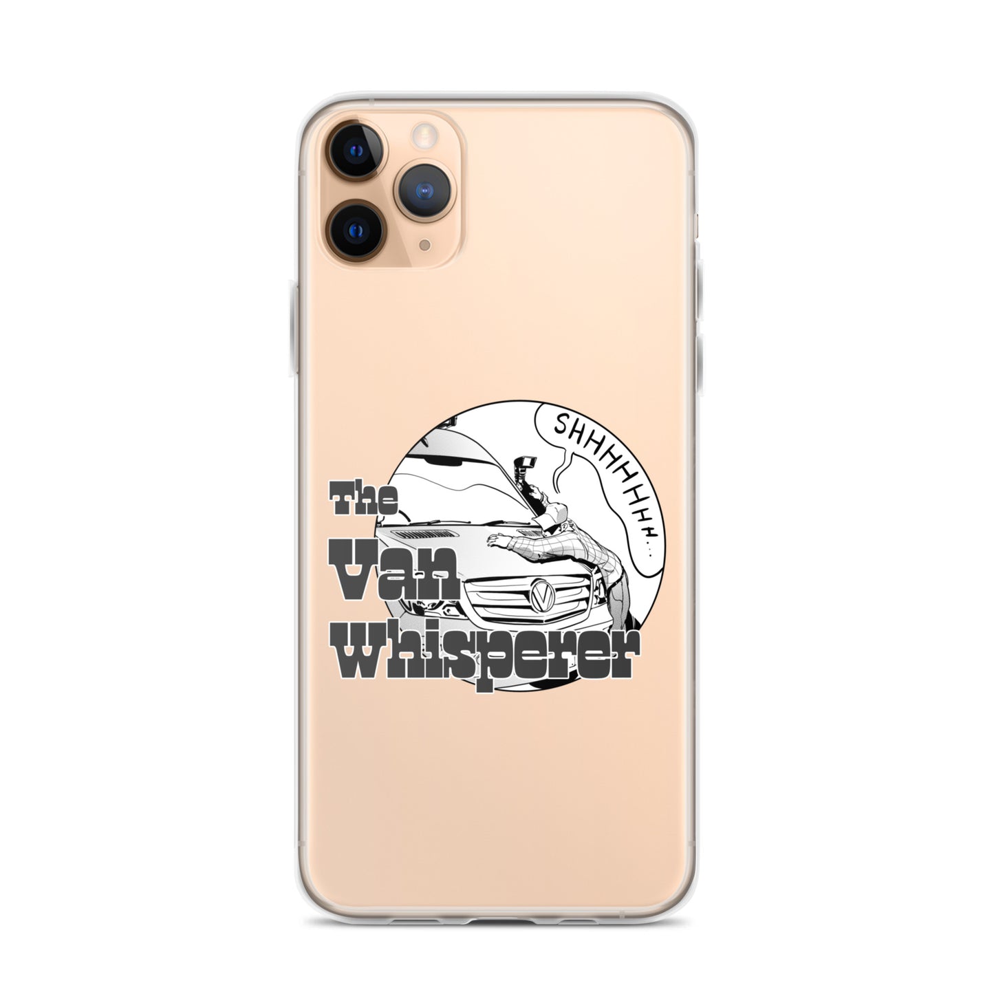 Clear Case for iPhone® with “The Van Whisperer” (M) logo