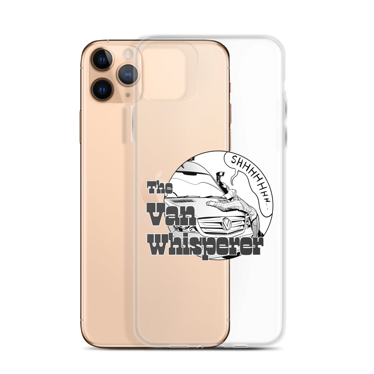 Clear Case for iPhone® with “The Van Whisperer” (M) logo