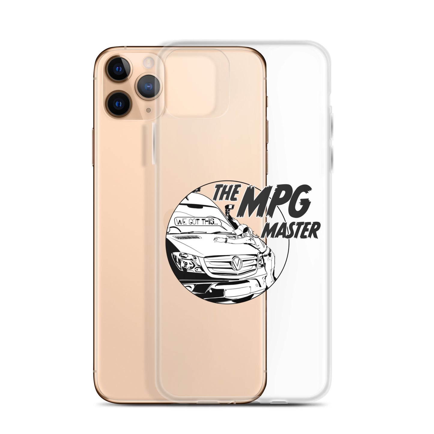 Clear Case for iPhone® with “The MPG Master” (F) logo