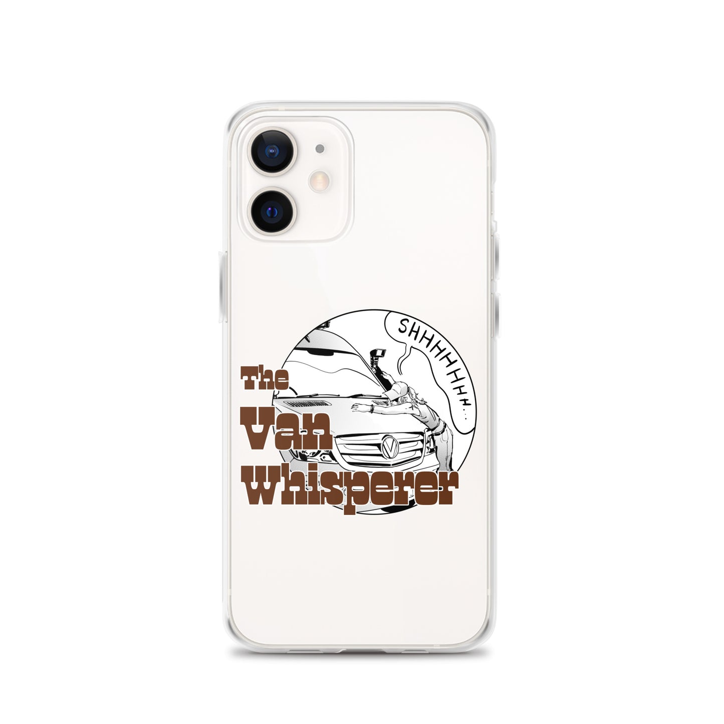 Clear Case for iPhone® with “The Van Whisperer” (F) logo