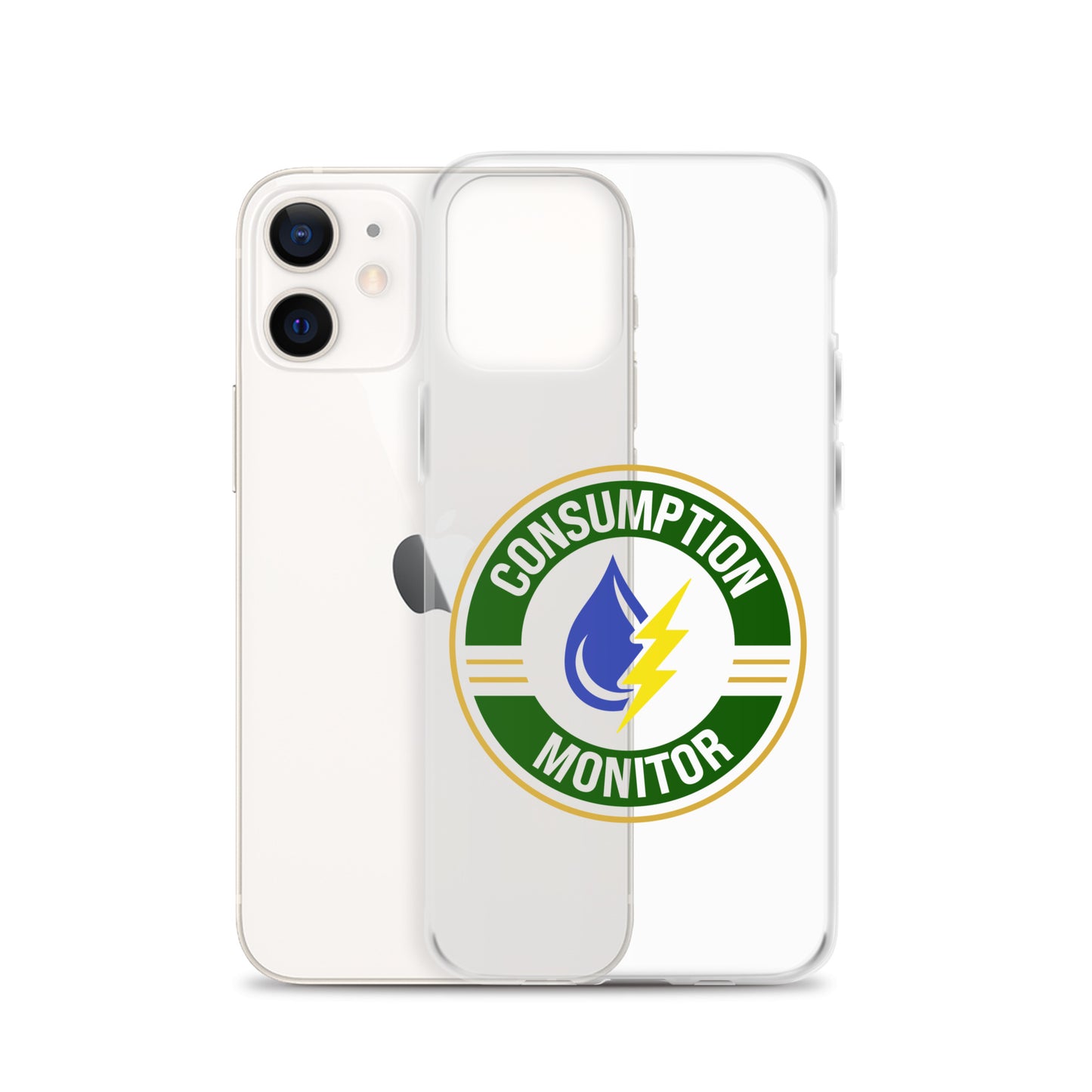 Clear Case for iPhone® with “Consumption Monitor" logo