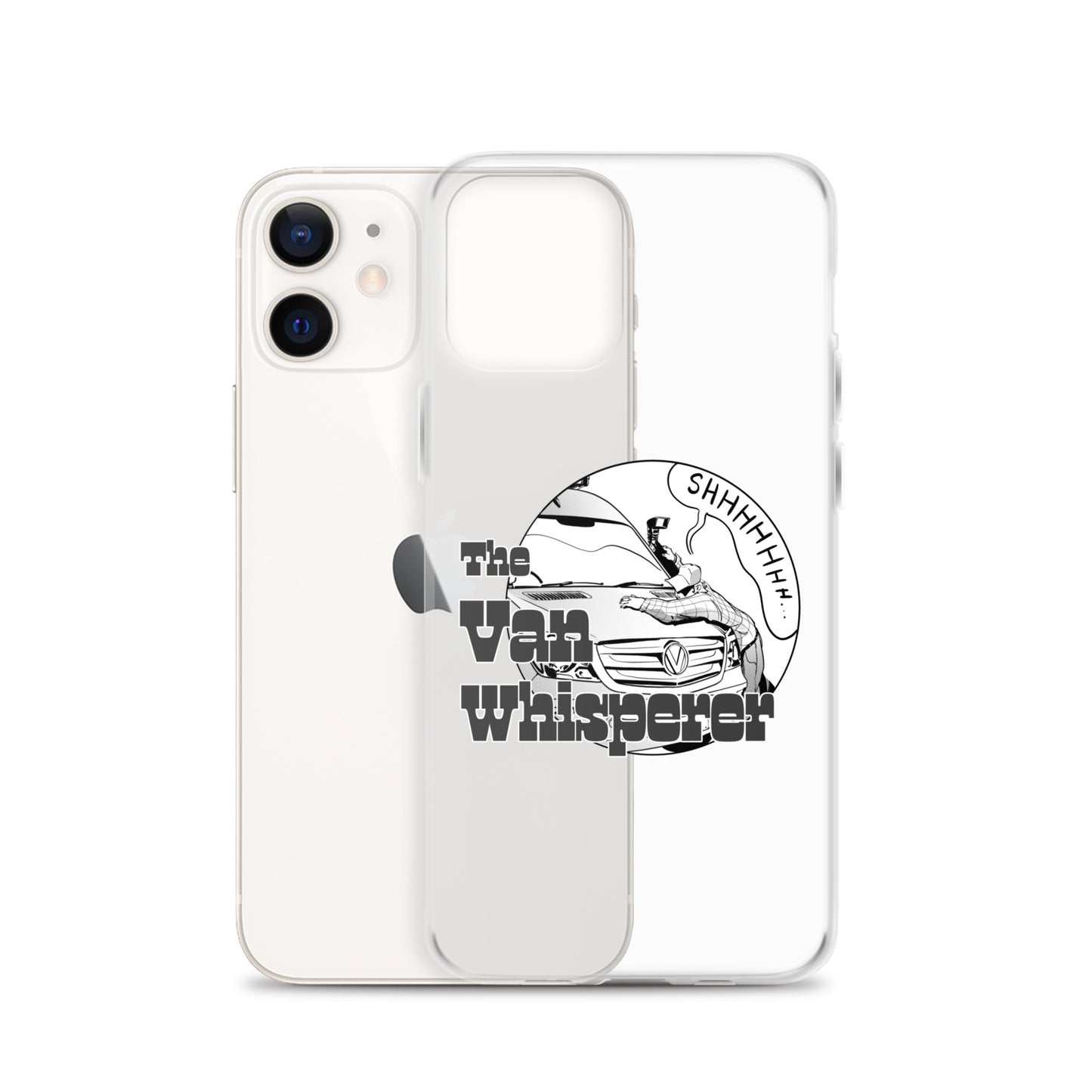 Clear Case for iPhone® with “The Van Whisperer” (M) logo