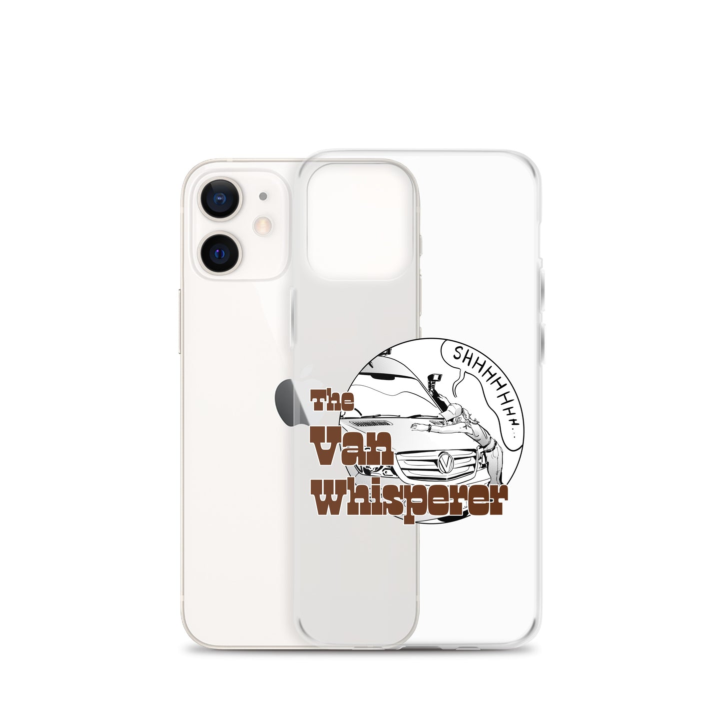 Clear Case for iPhone® with “The Van Whisperer” (F) logo