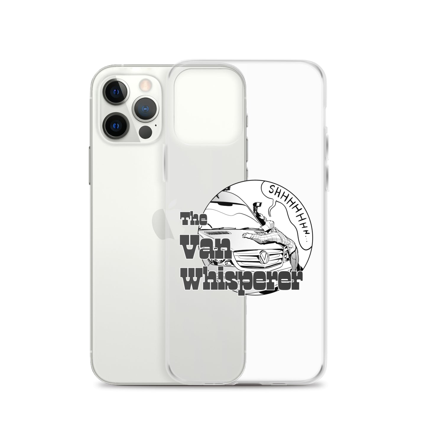 Clear Case for iPhone® with “The Van Whisperer” (M) logo