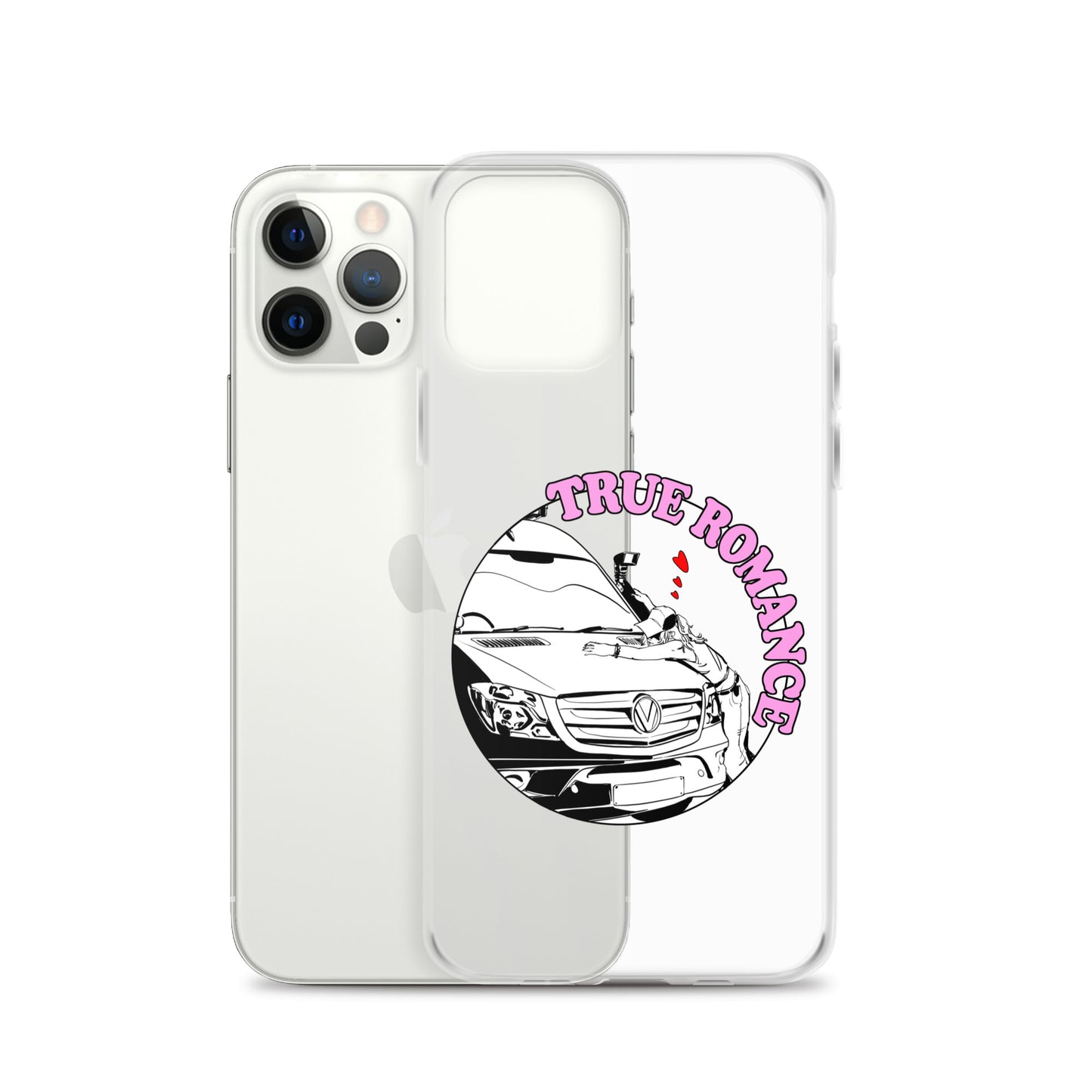 Clear Case for iPhone® with “True Romance” (F) logo