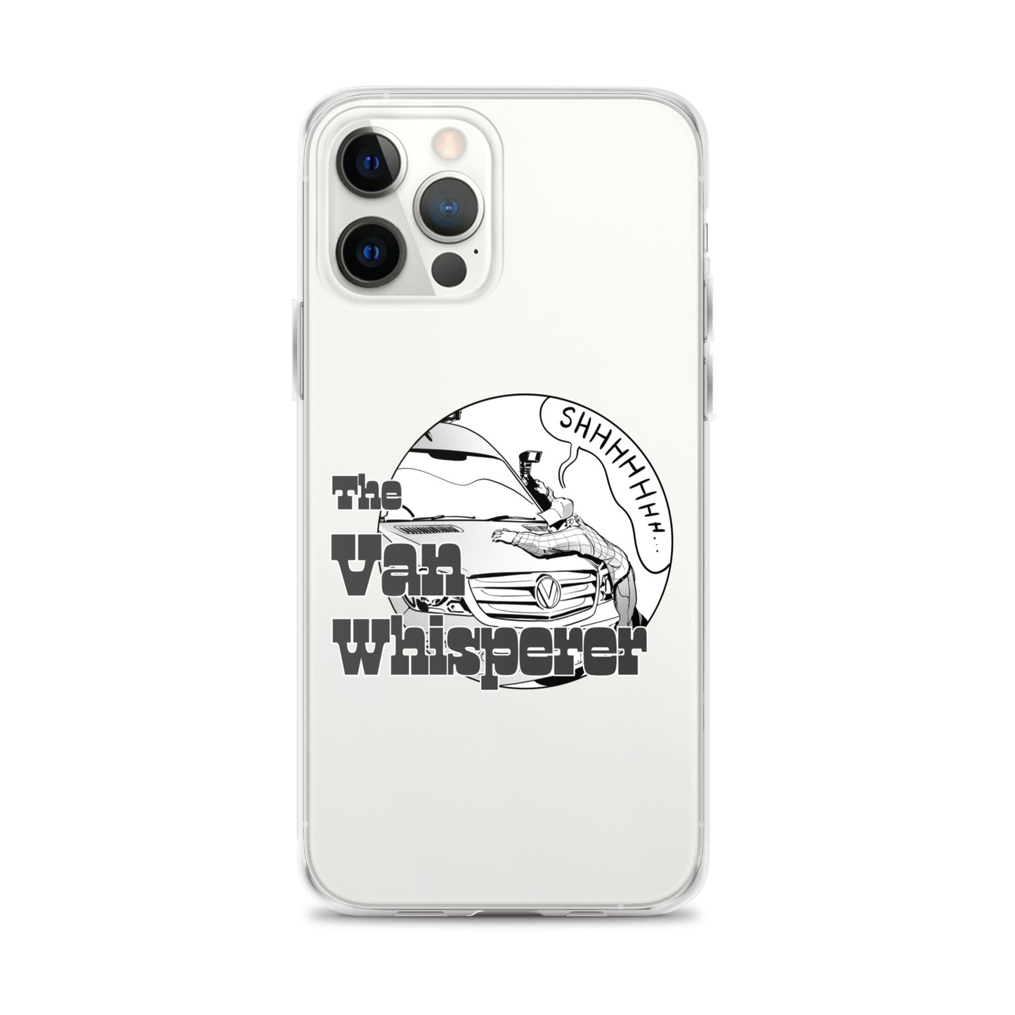 Clear Case for iPhone® with “The Van Whisperer” (M) logo