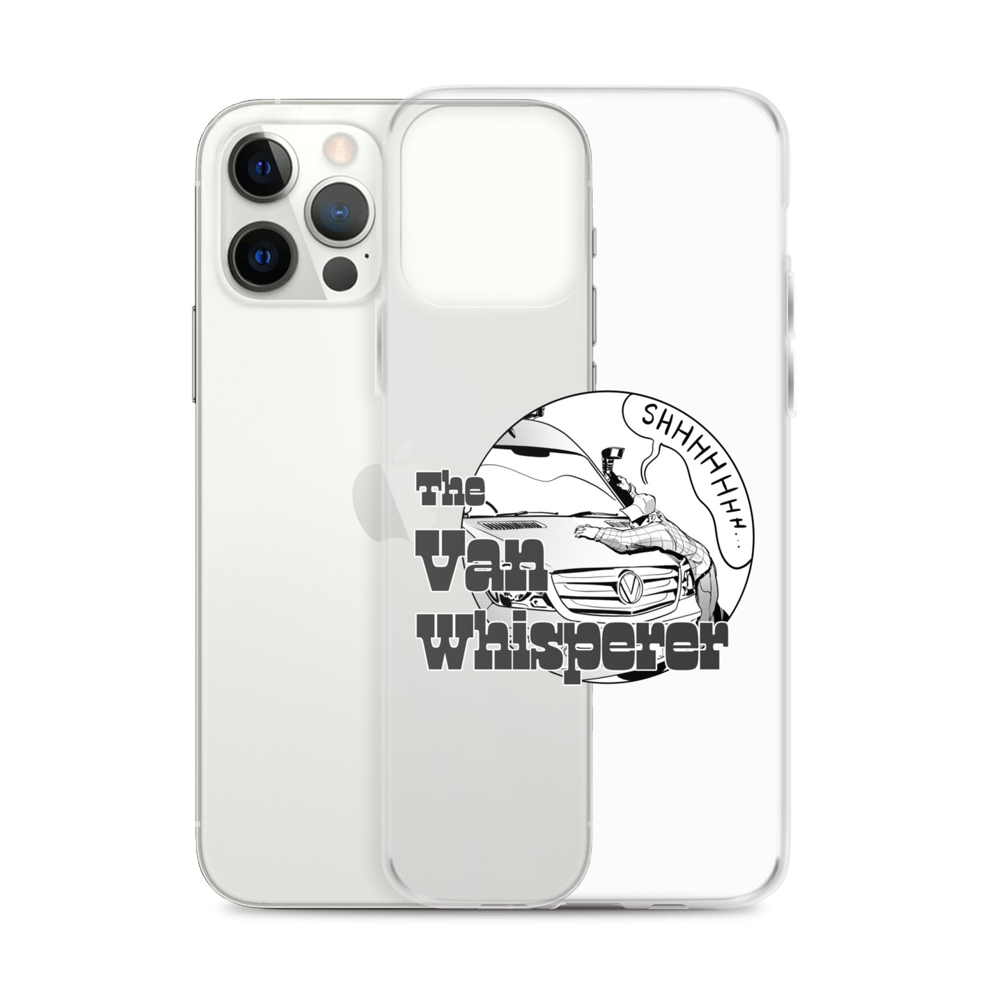 Clear Case for iPhone® with “The Van Whisperer” (M) logo