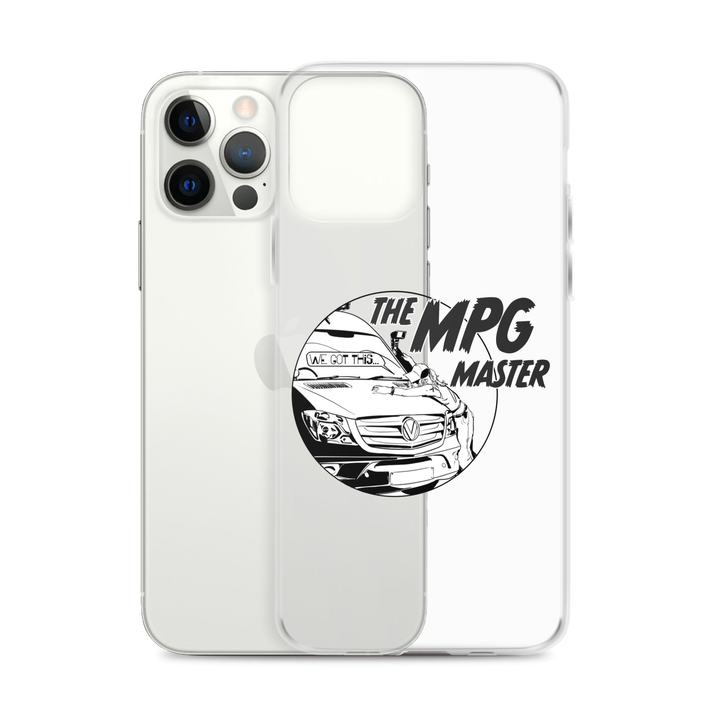 Clear Case for iPhone® with “The MPG Master” (F) logo