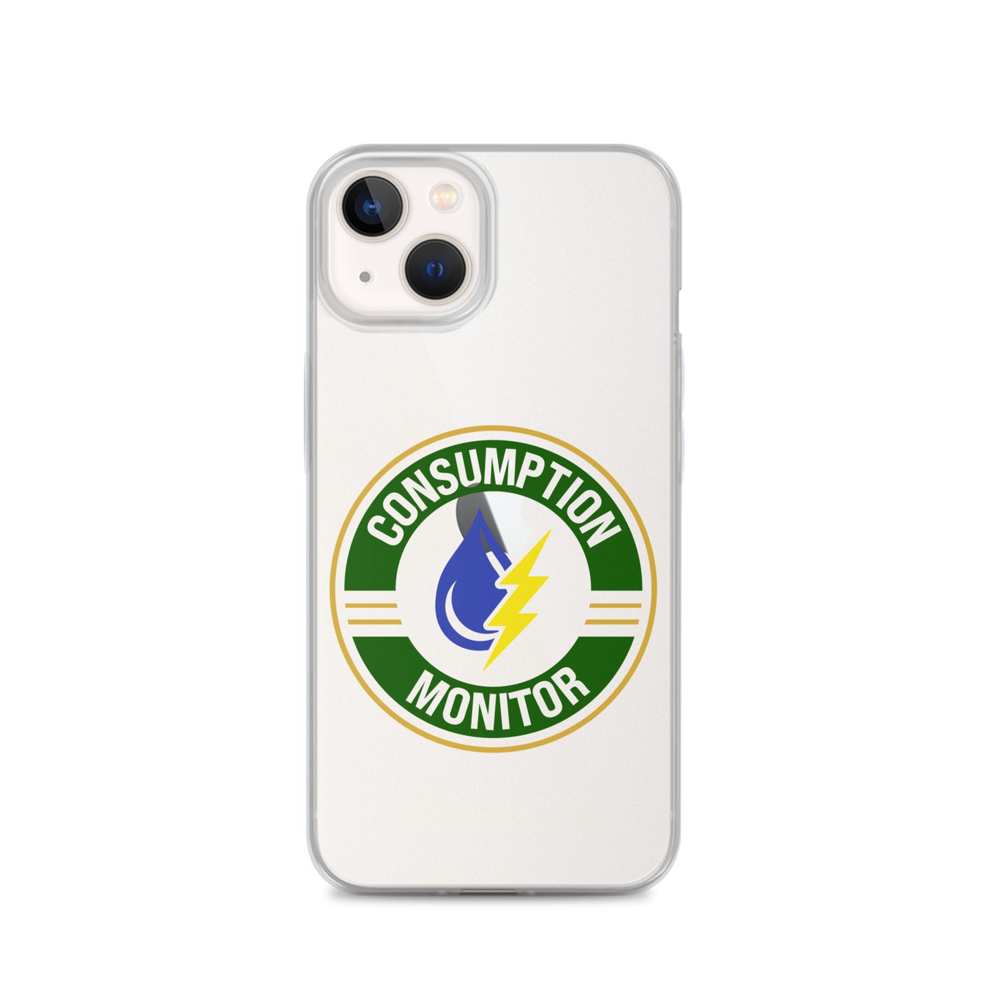 Clear Case for iPhone® with “Consumption Monitor" logo