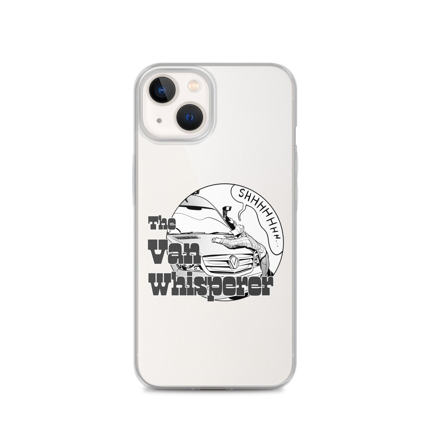 Clear Case for iPhone® with “The Van Whisperer” (M) logo