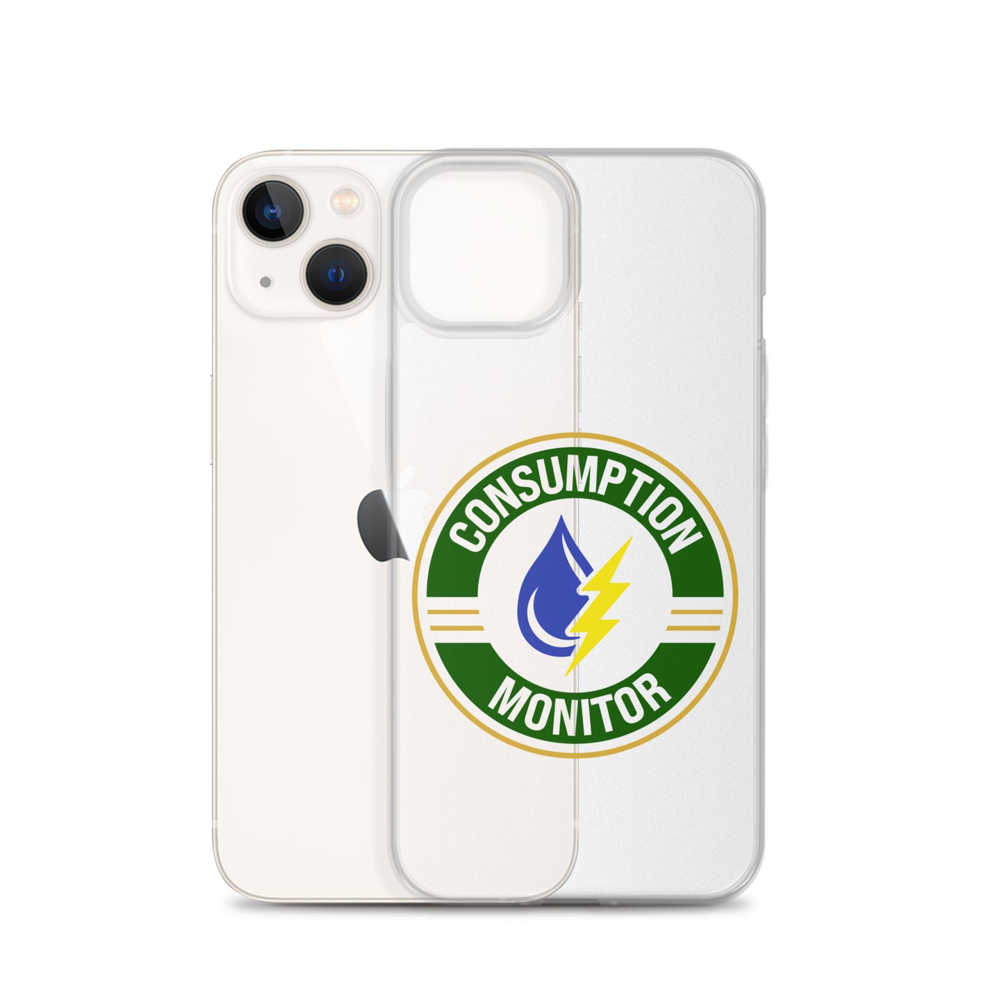 Clear Case for iPhone® with “Consumption Monitor" logo