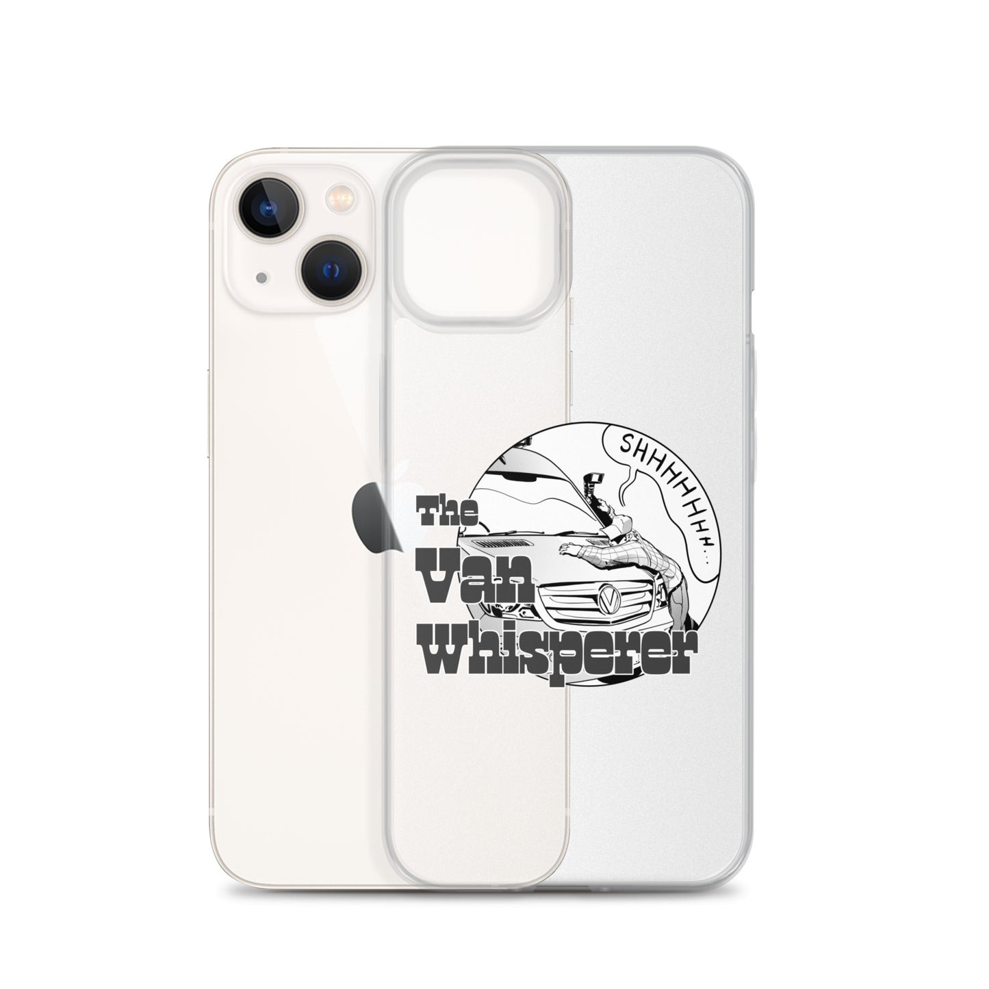 Clear Case for iPhone® with “The Van Whisperer” (M) logo