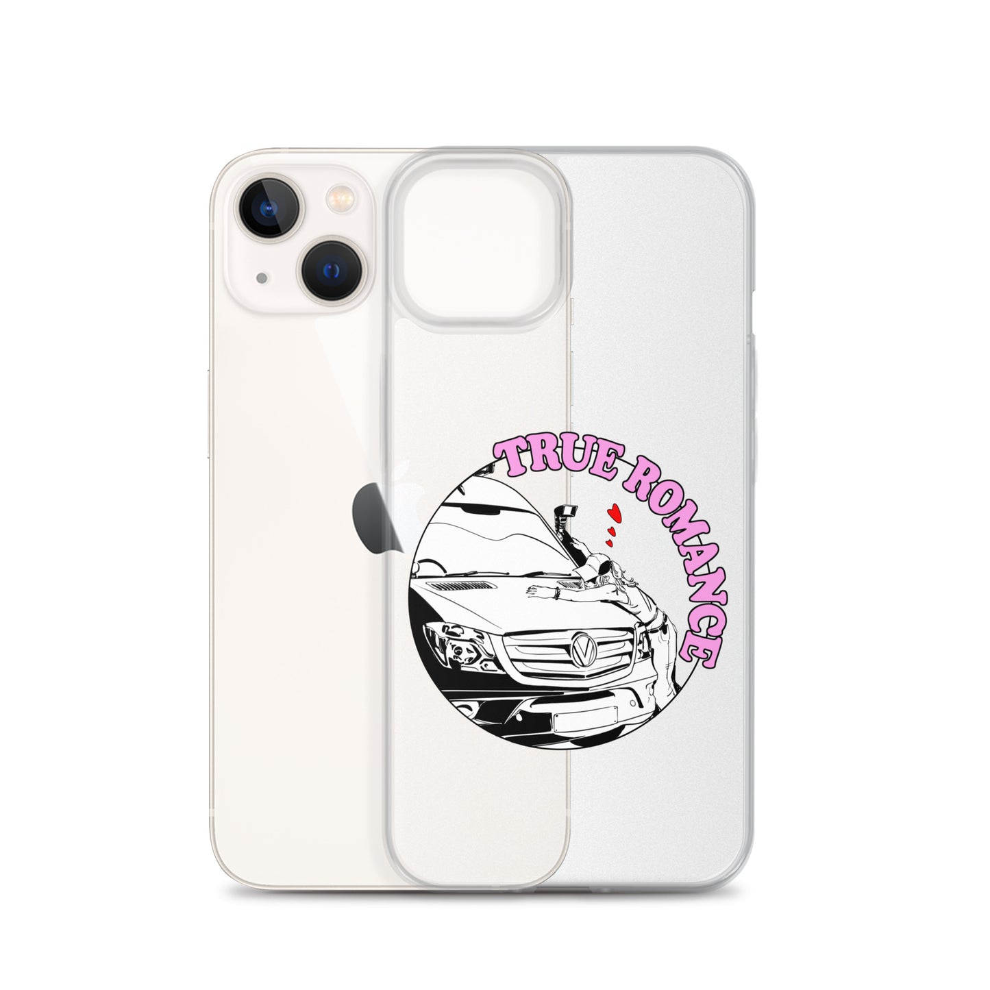 Clear Case for iPhone® with “True Romance” (F) logo