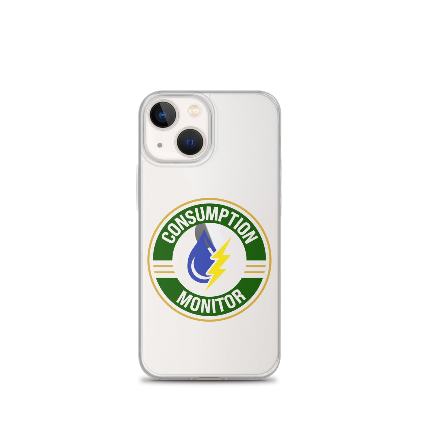 Clear Case for iPhone® with “Consumption Monitor" logo