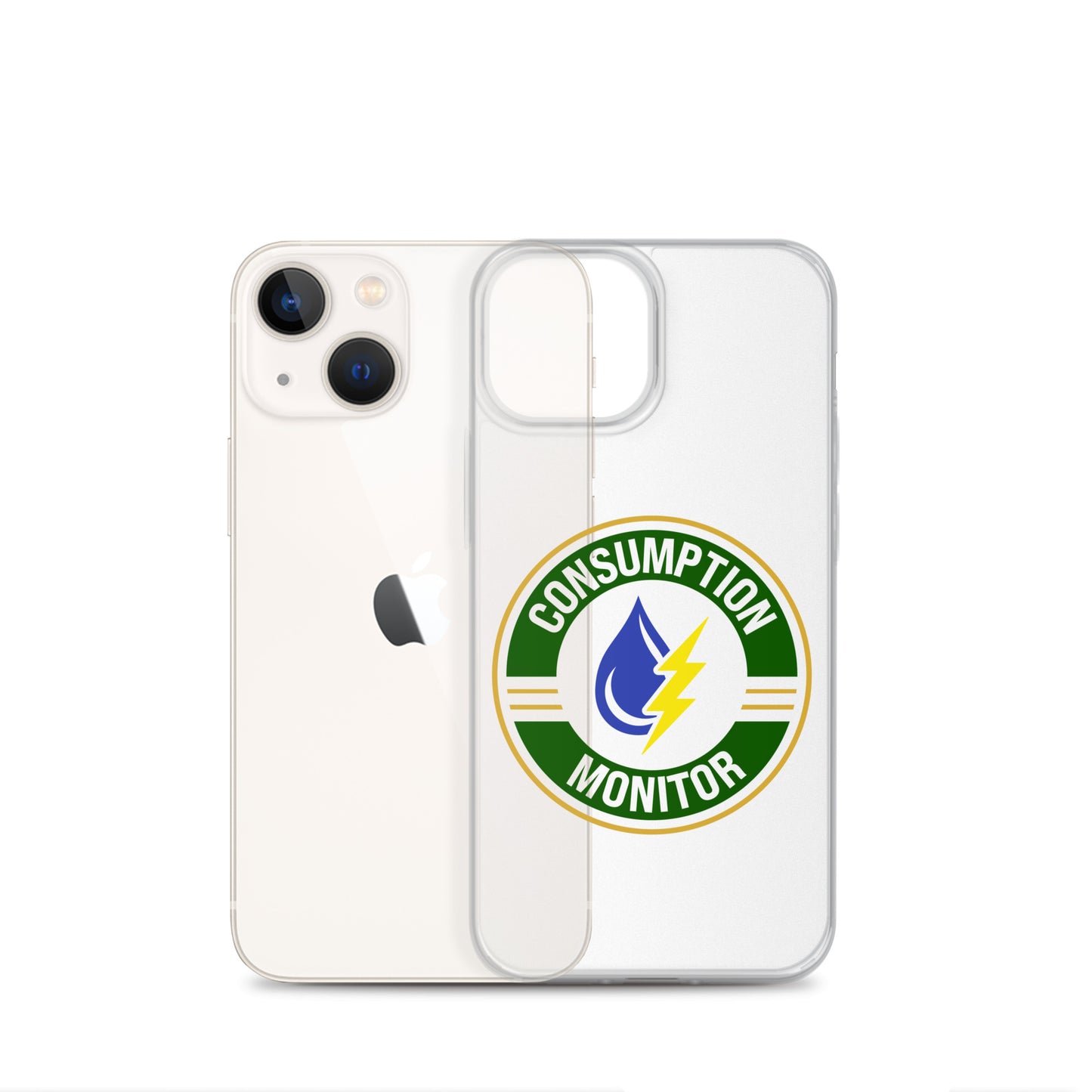 Clear Case for iPhone® with “Consumption Monitor" logo