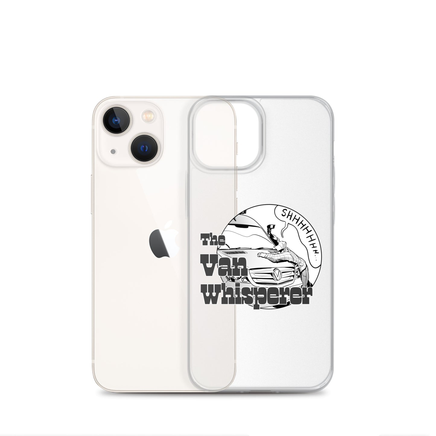 Clear Case for iPhone® with “The Van Whisperer” (M) logo