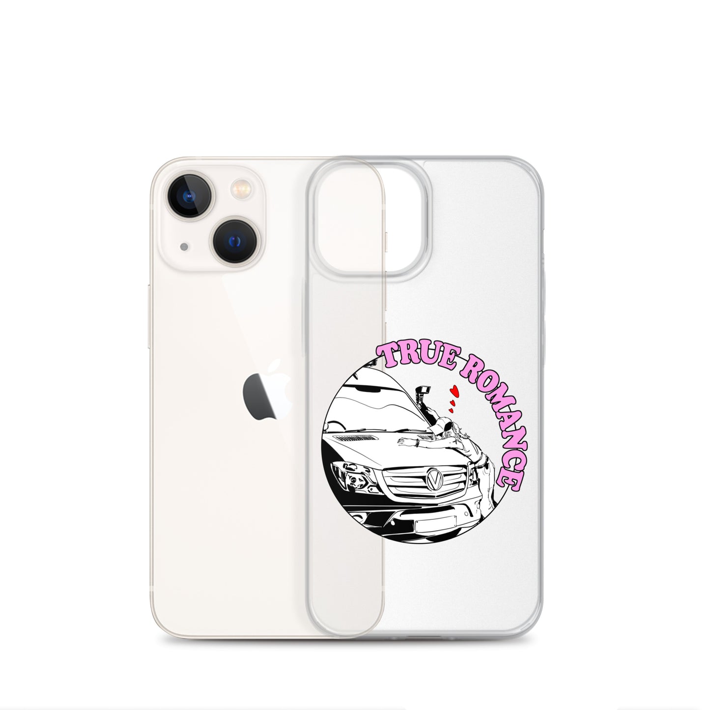 Clear Case for iPhone® with “True Romance” (F) logo