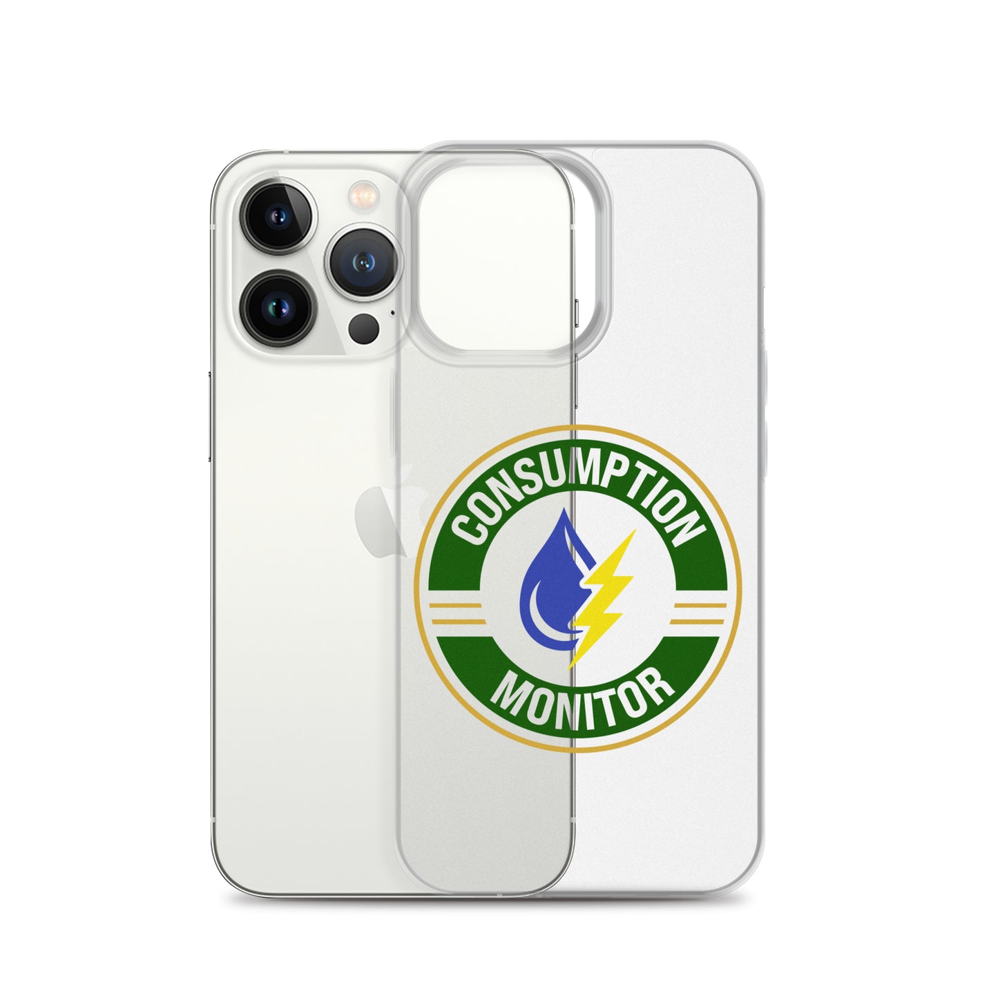 Clear Case for iPhone® with “Consumption Monitor" logo