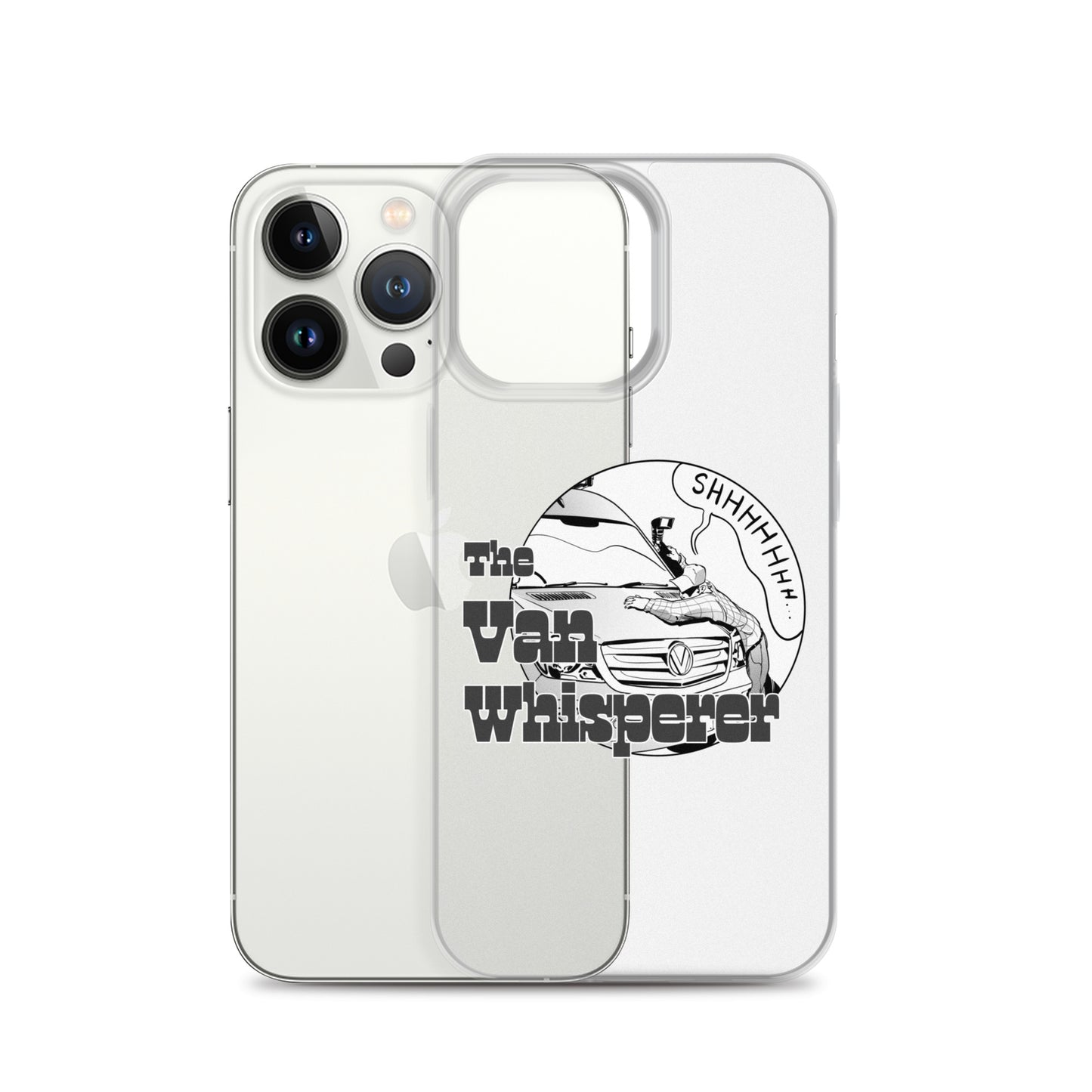 Clear Case for iPhone® with “The Van Whisperer” (M) logo