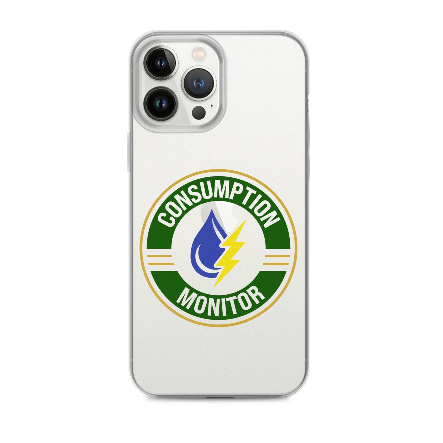 Clear Case for iPhone® with “Consumption Monitor" logo