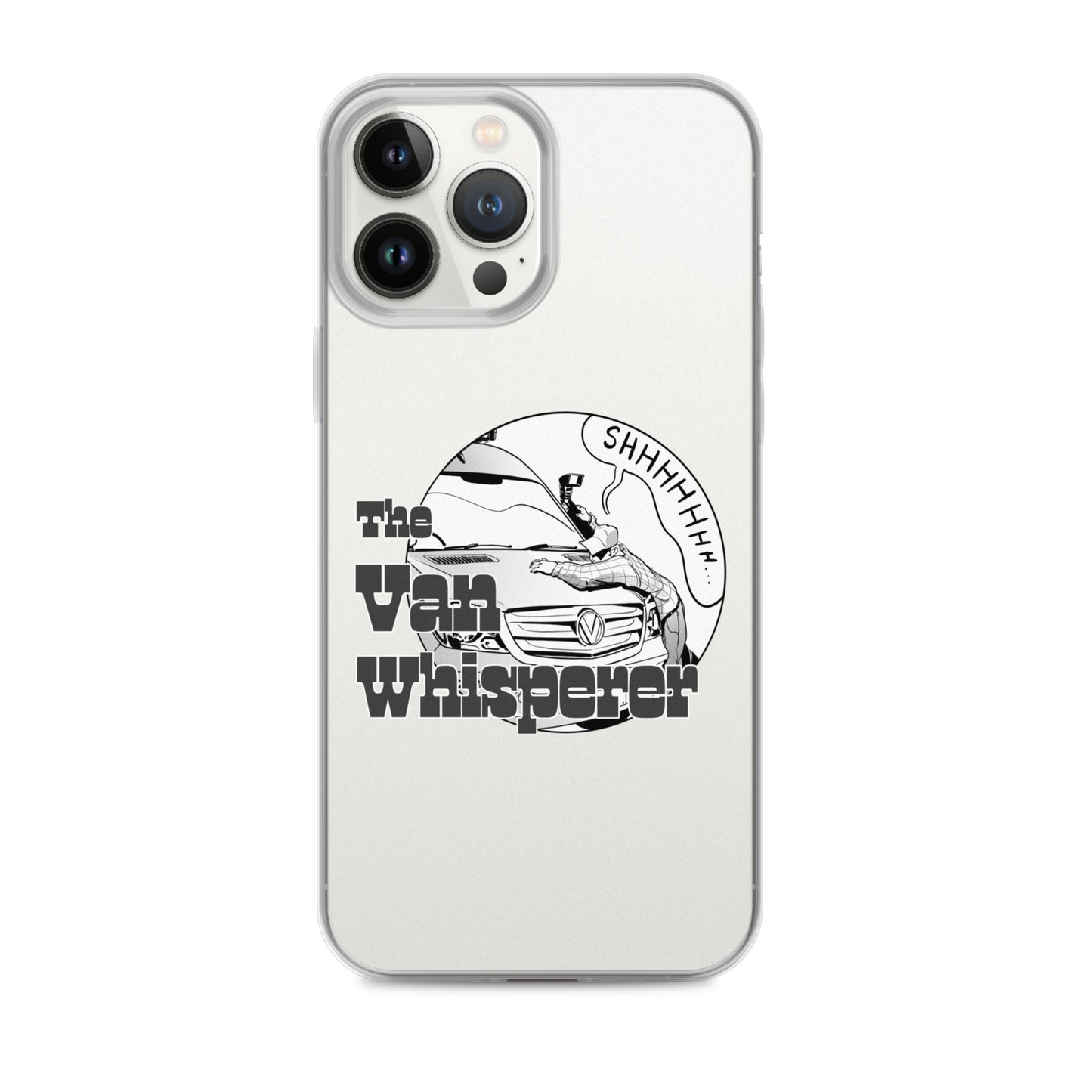 Clear Case for iPhone® with “The Van Whisperer” (M) logo