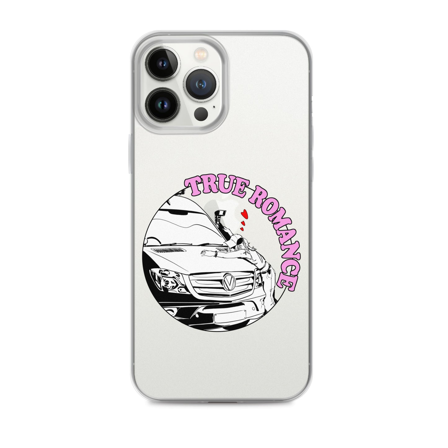 Clear Case for iPhone® with “True Romance” (F) logo