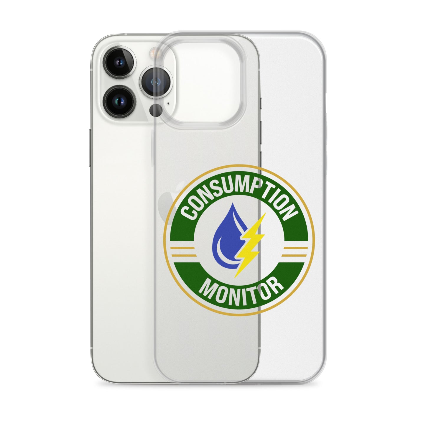 Clear Case for iPhone® with “Consumption Monitor" logo