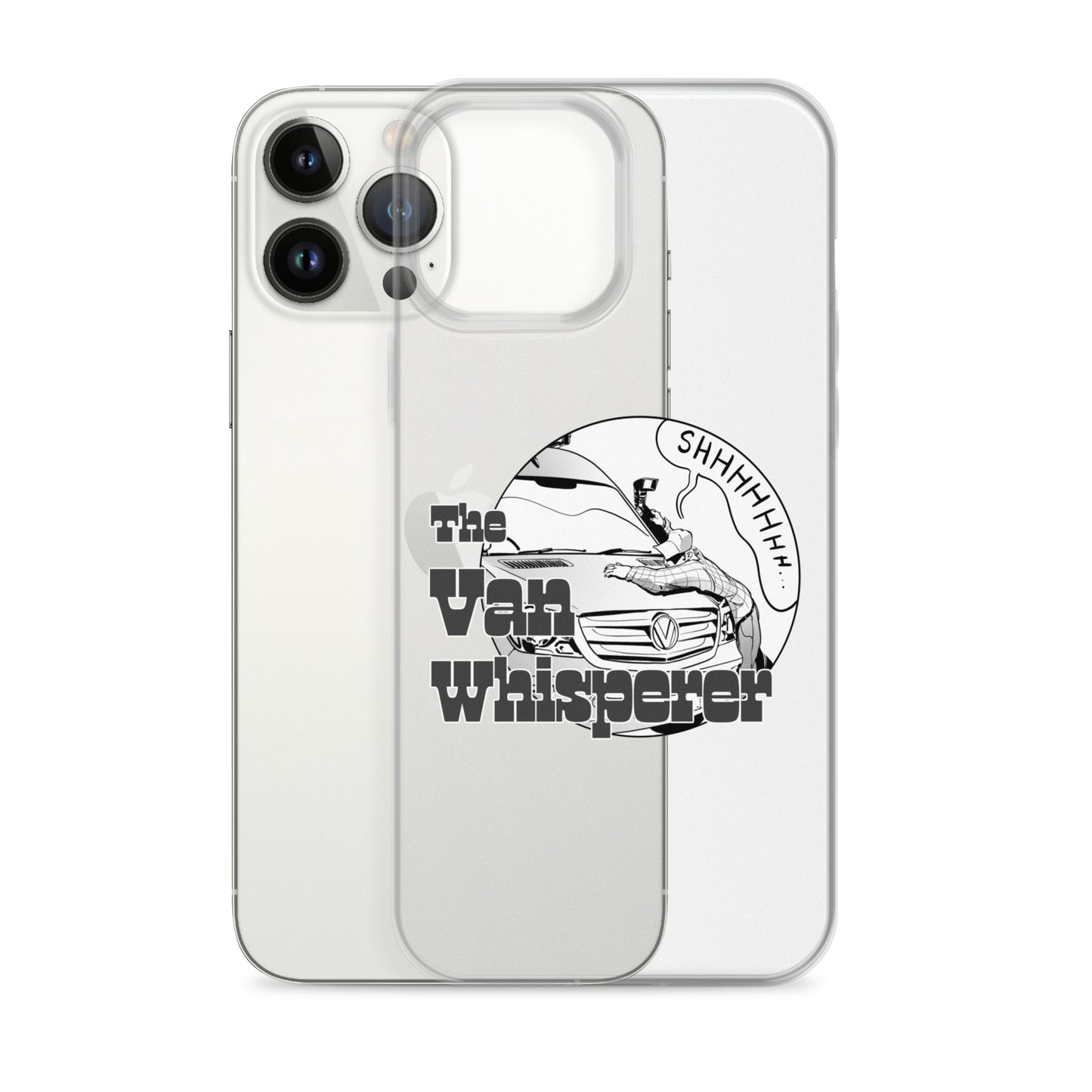 Clear Case for iPhone® with “The Van Whisperer” (M) logo