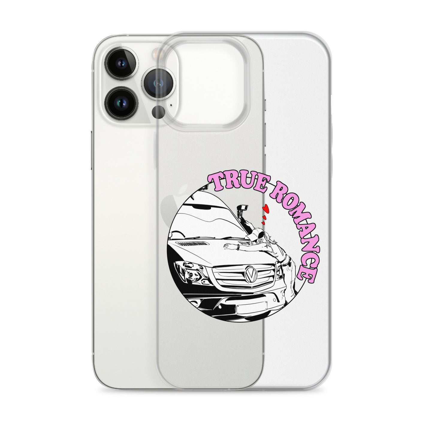 Clear Case for iPhone® with “True Romance” (F) logo