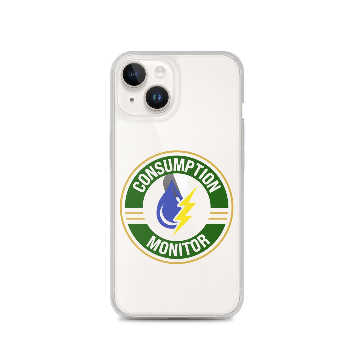 Clear Case for iPhone® with “Consumption Monitor" logo