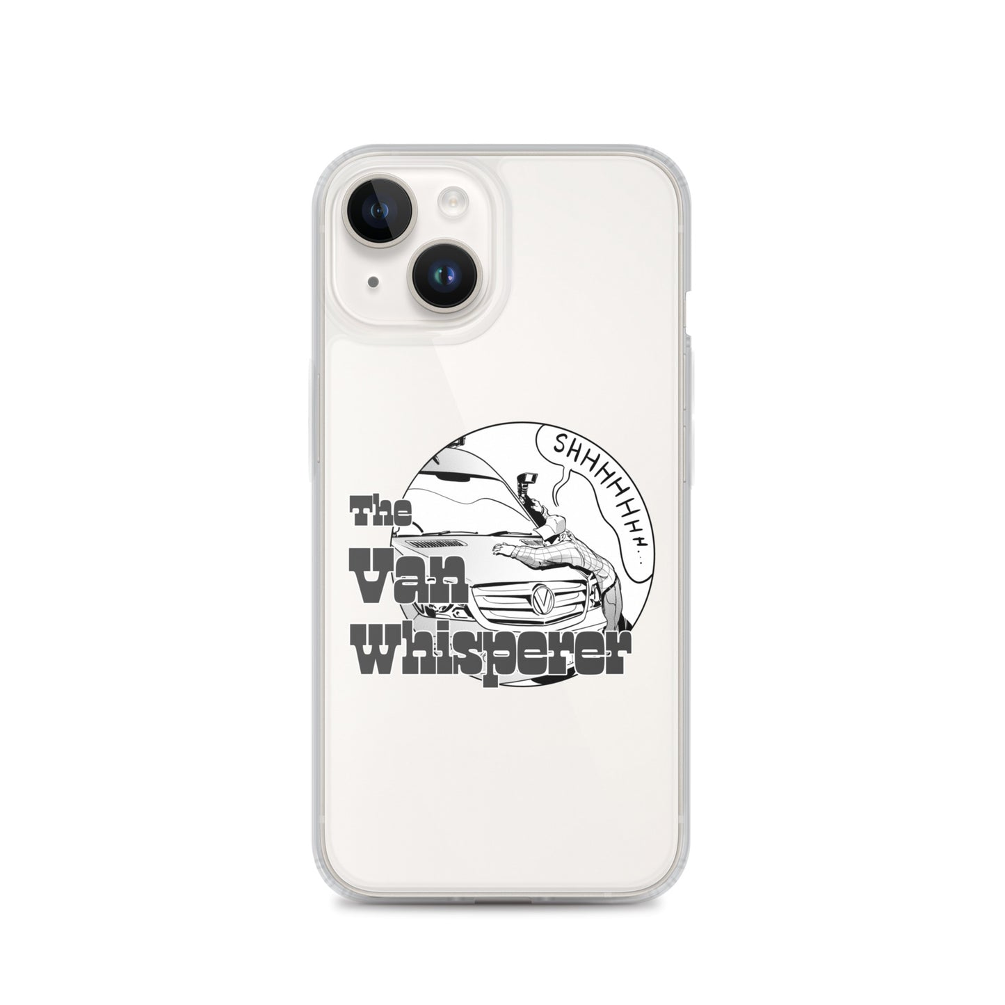 Clear Case for iPhone® with “The Van Whisperer” (M) logo