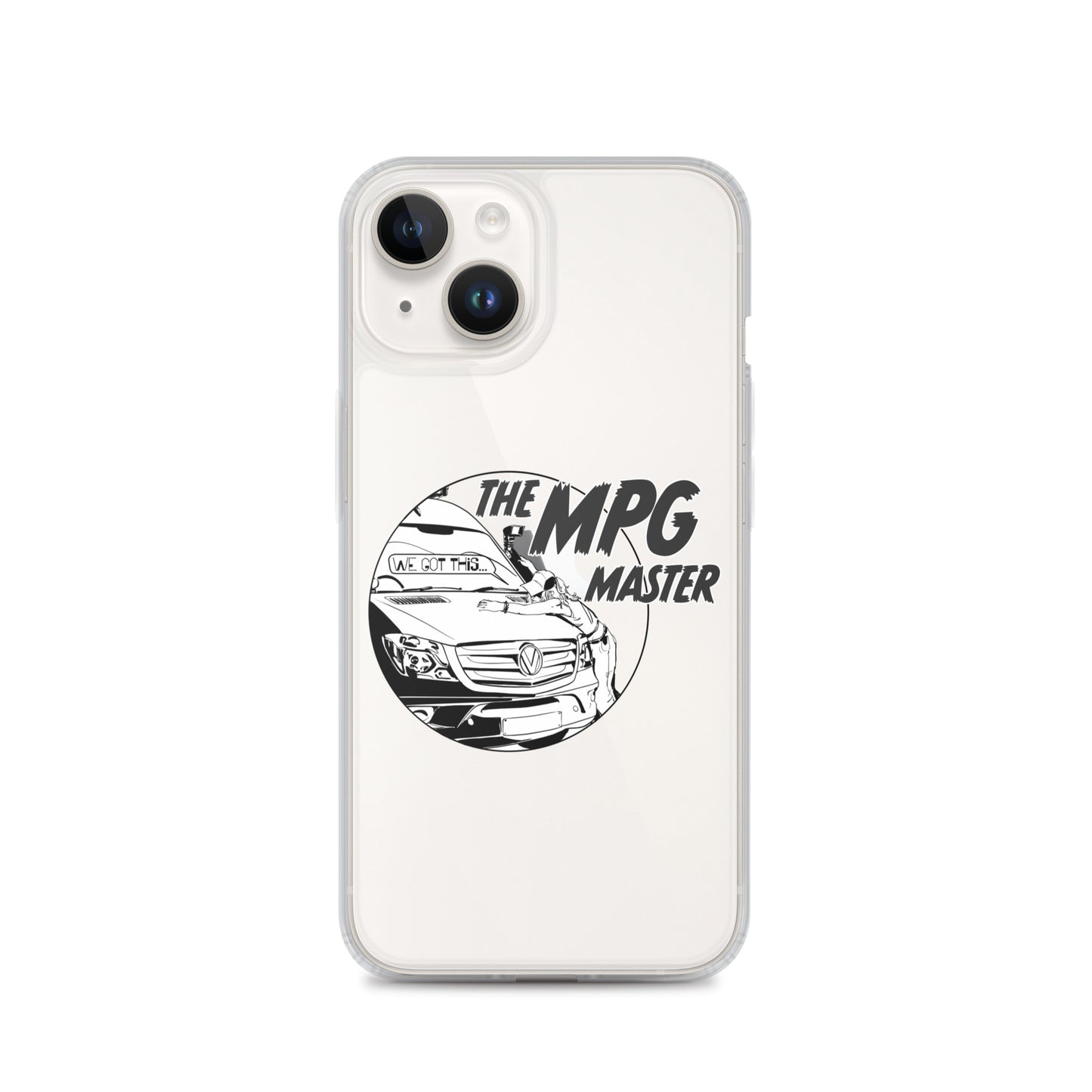 Clear Case for iPhone® with “The MPG Master” (F) logo