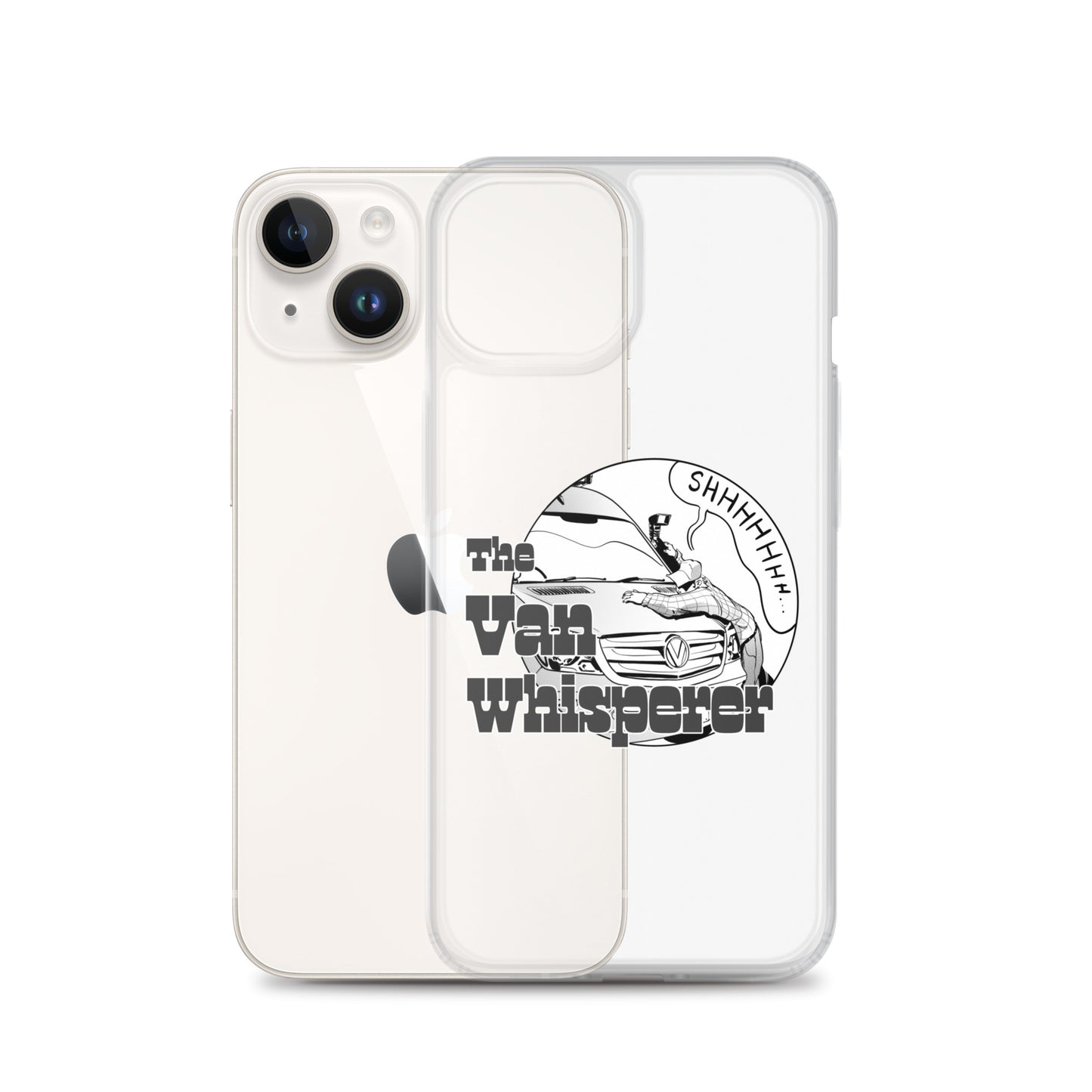 Clear Case for iPhone® with “The Van Whisperer” (M) logo