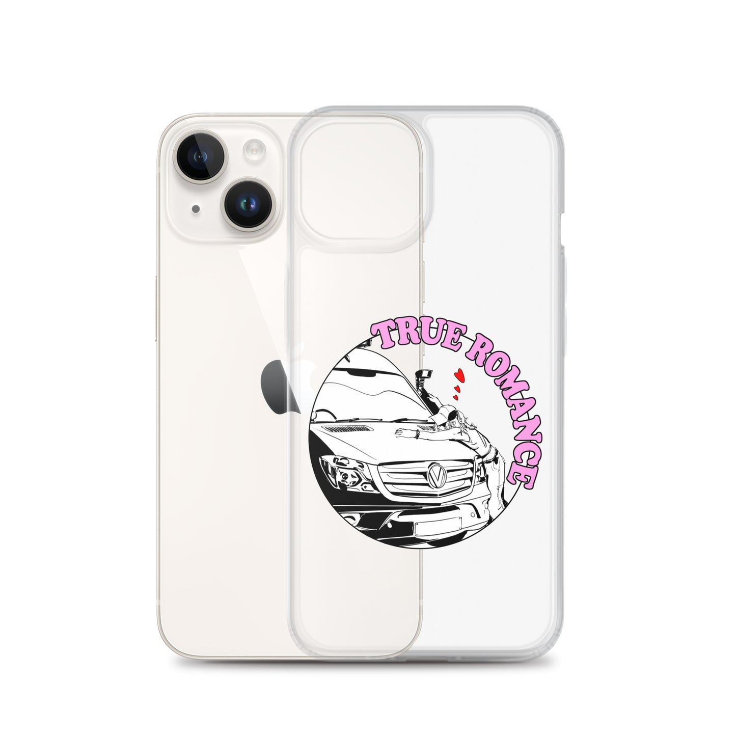 Clear Case for iPhone® with “True Romance” (F) logo