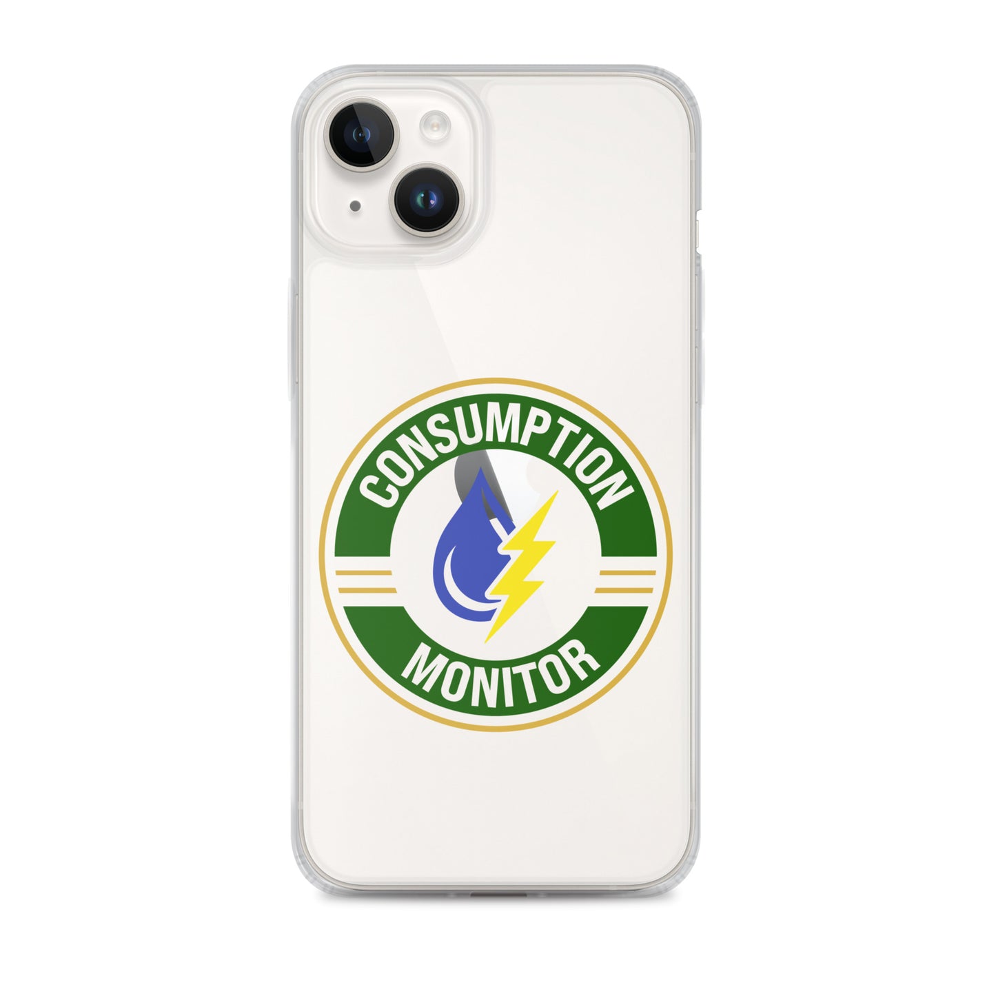 Clear Case for iPhone® with “Consumption Monitor" logo