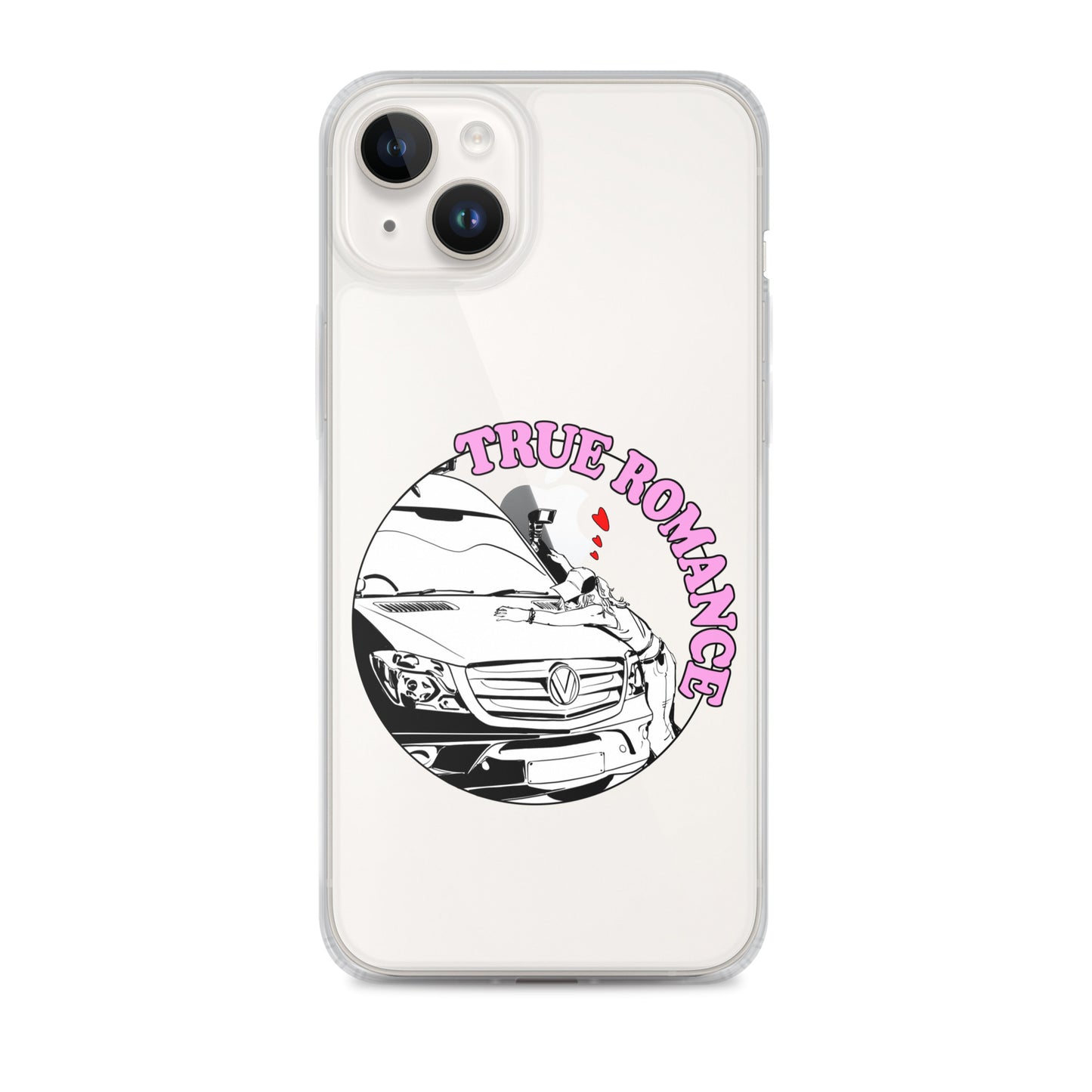 Clear Case for iPhone® with “True Romance” (F) logo