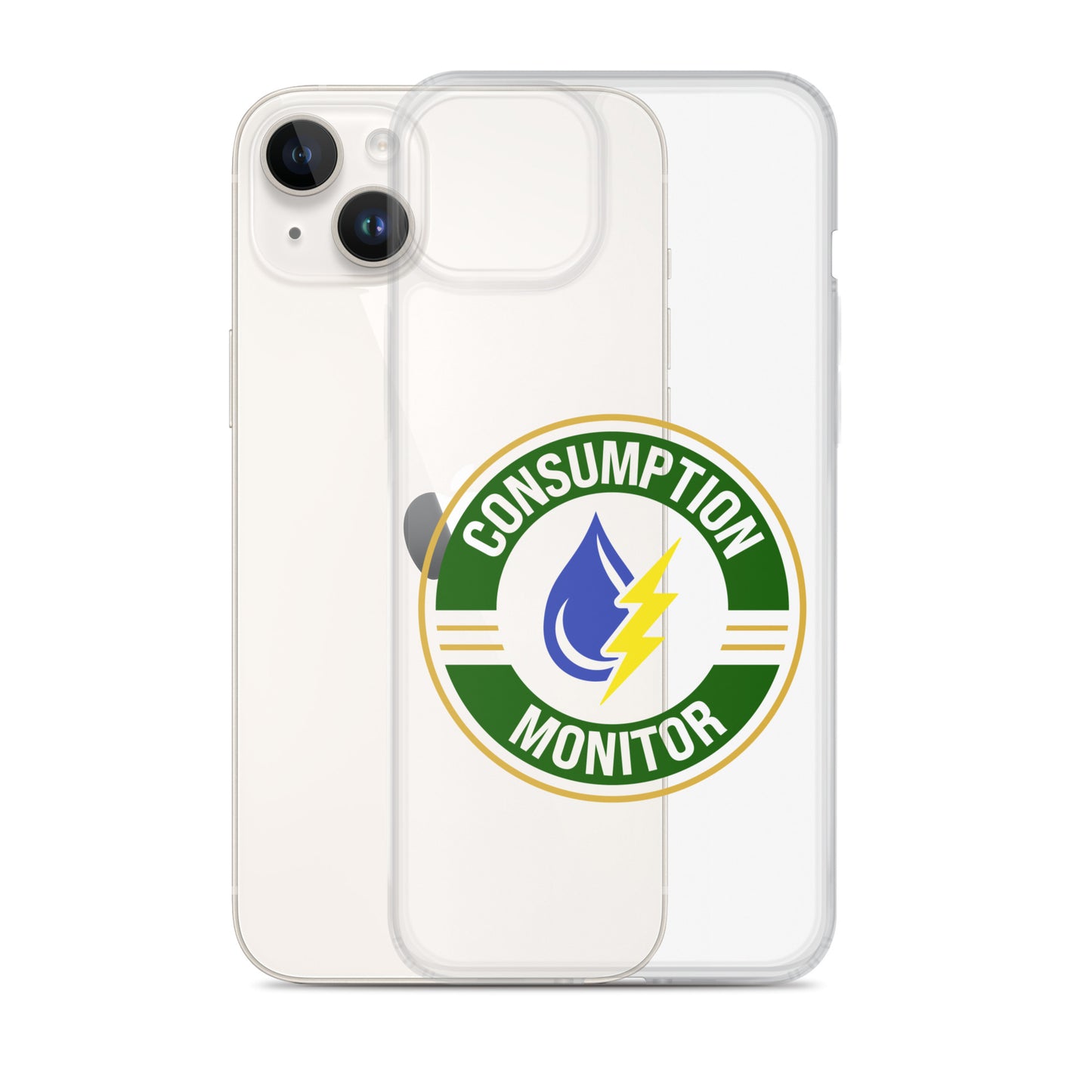 Clear Case for iPhone® with “Consumption Monitor" logo