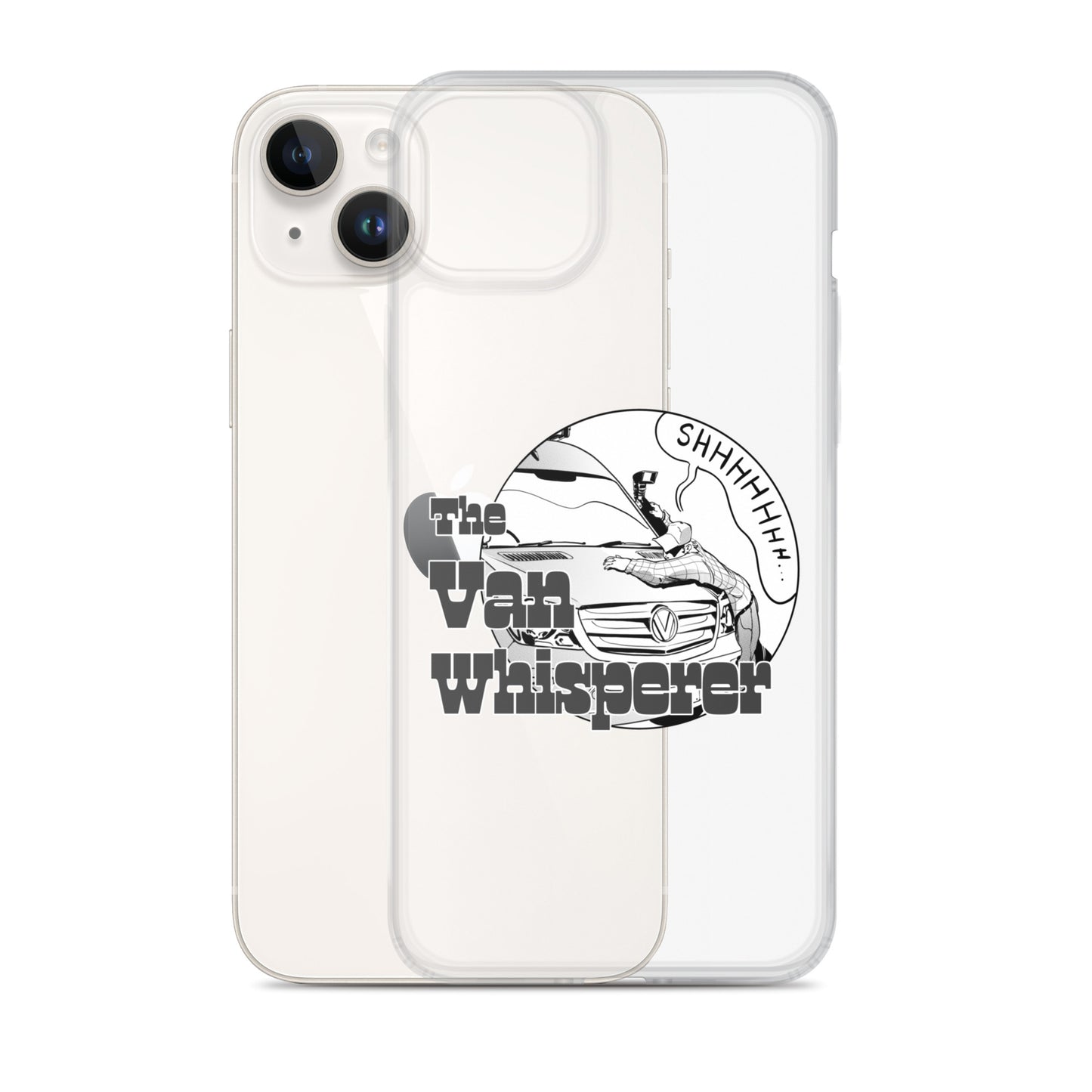 Clear Case for iPhone® with “The Van Whisperer” (M) logo