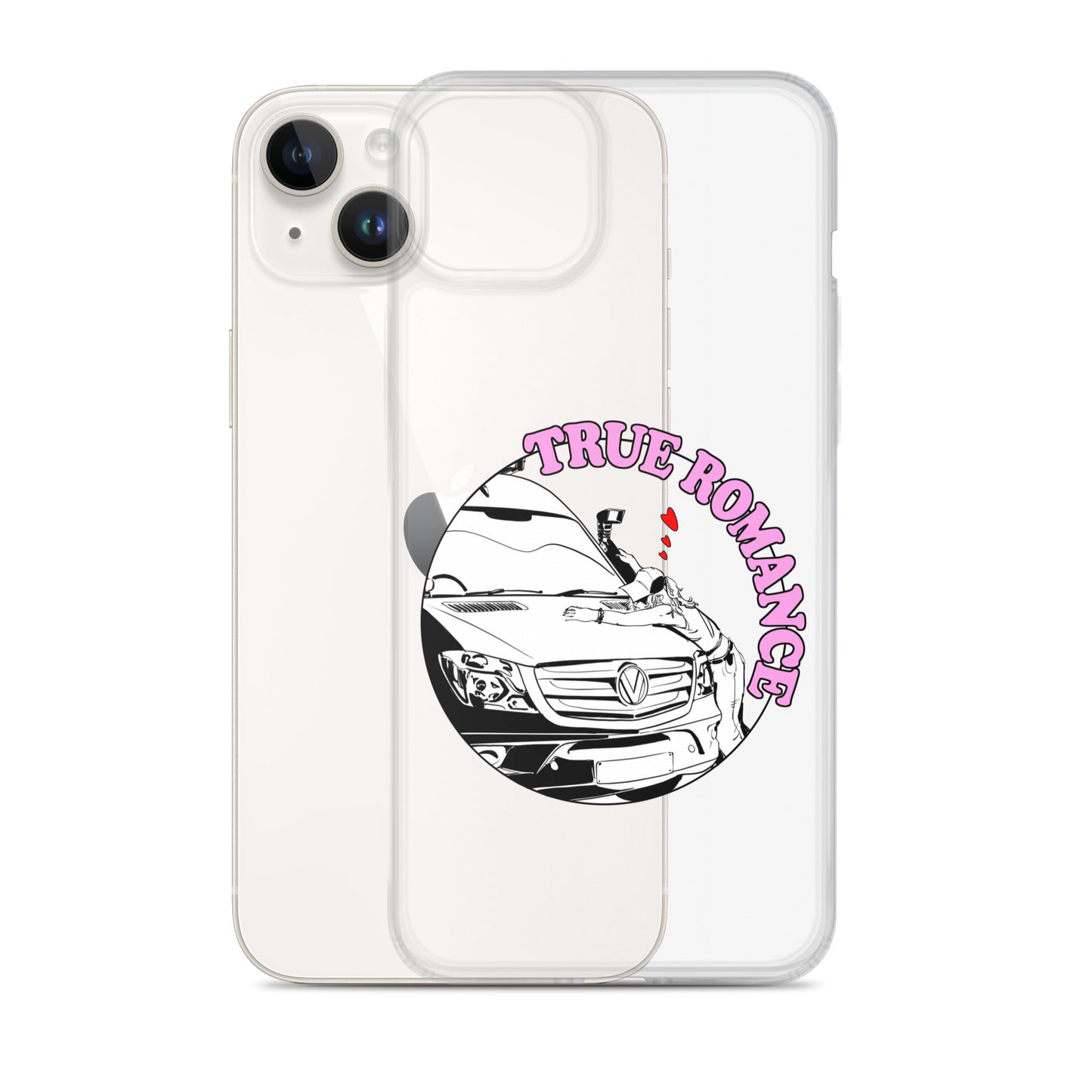 Clear Case for iPhone® with “True Romance” (F) logo