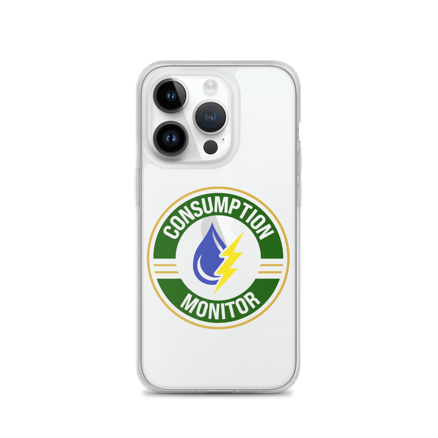 Clear Case for iPhone® with “Consumption Monitor" logo