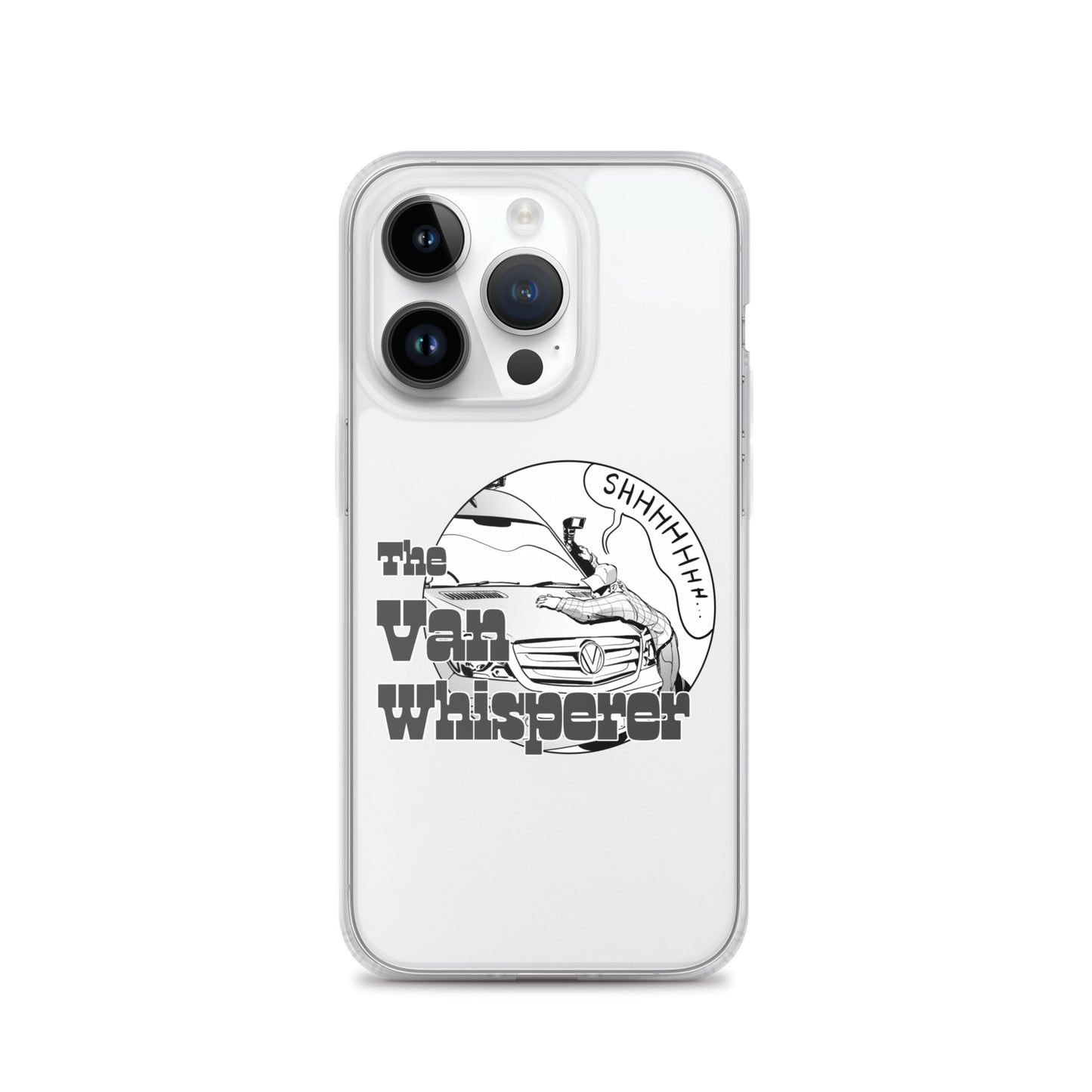 Clear Case for iPhone® with “The Van Whisperer” (M) logo