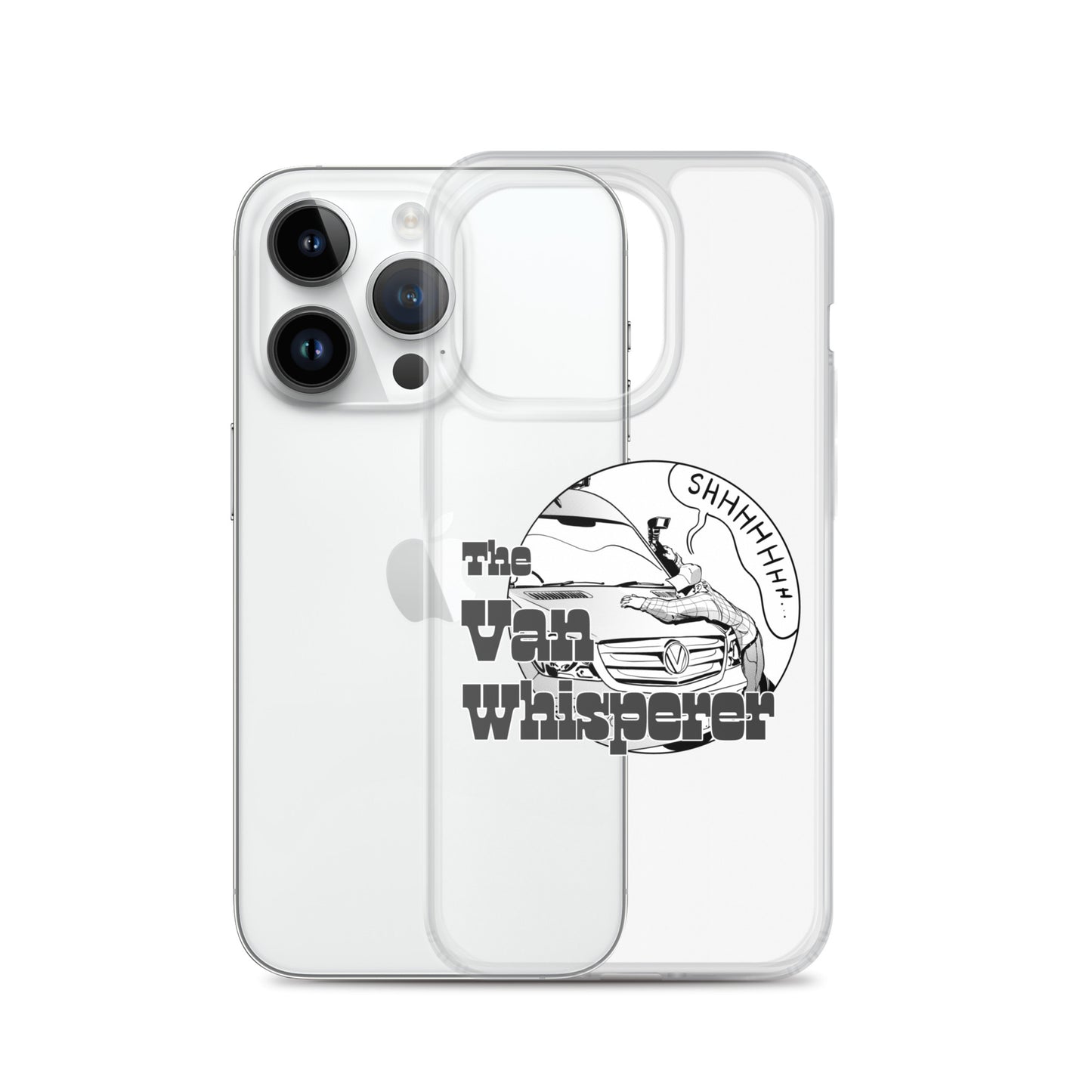 Clear Case for iPhone® with “The Van Whisperer” (M) logo